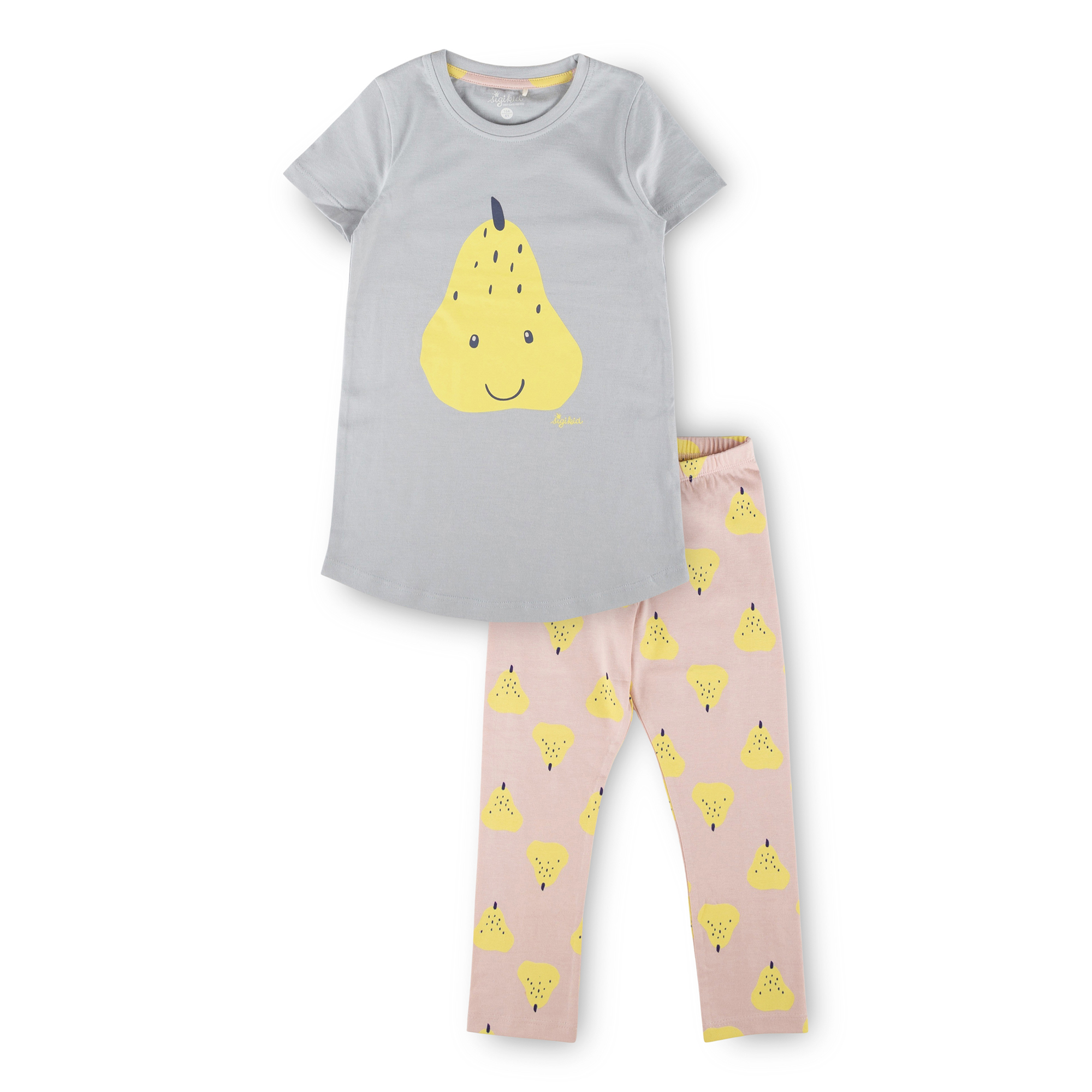 Children's short-sleeved pajamas fruit, pastel blue/pink Children's short-sleeved pajamas fruit, pastel blue/pink
