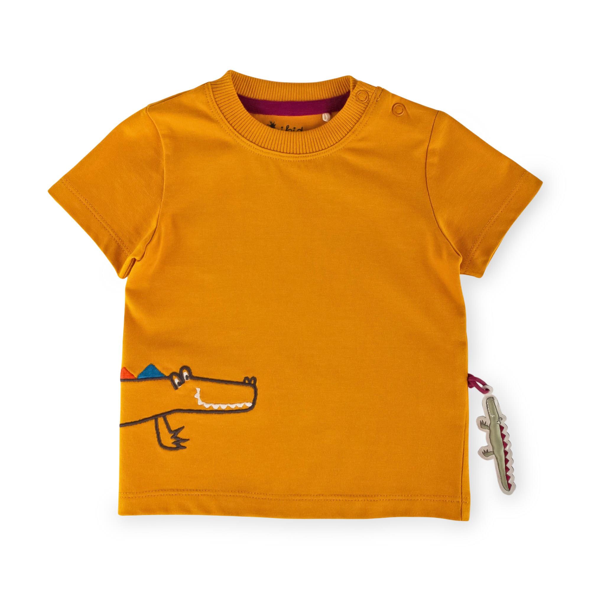 Baby T-shirt Happy Crocodile, yellow Baby T-shirt Happy Crocodile, yellow