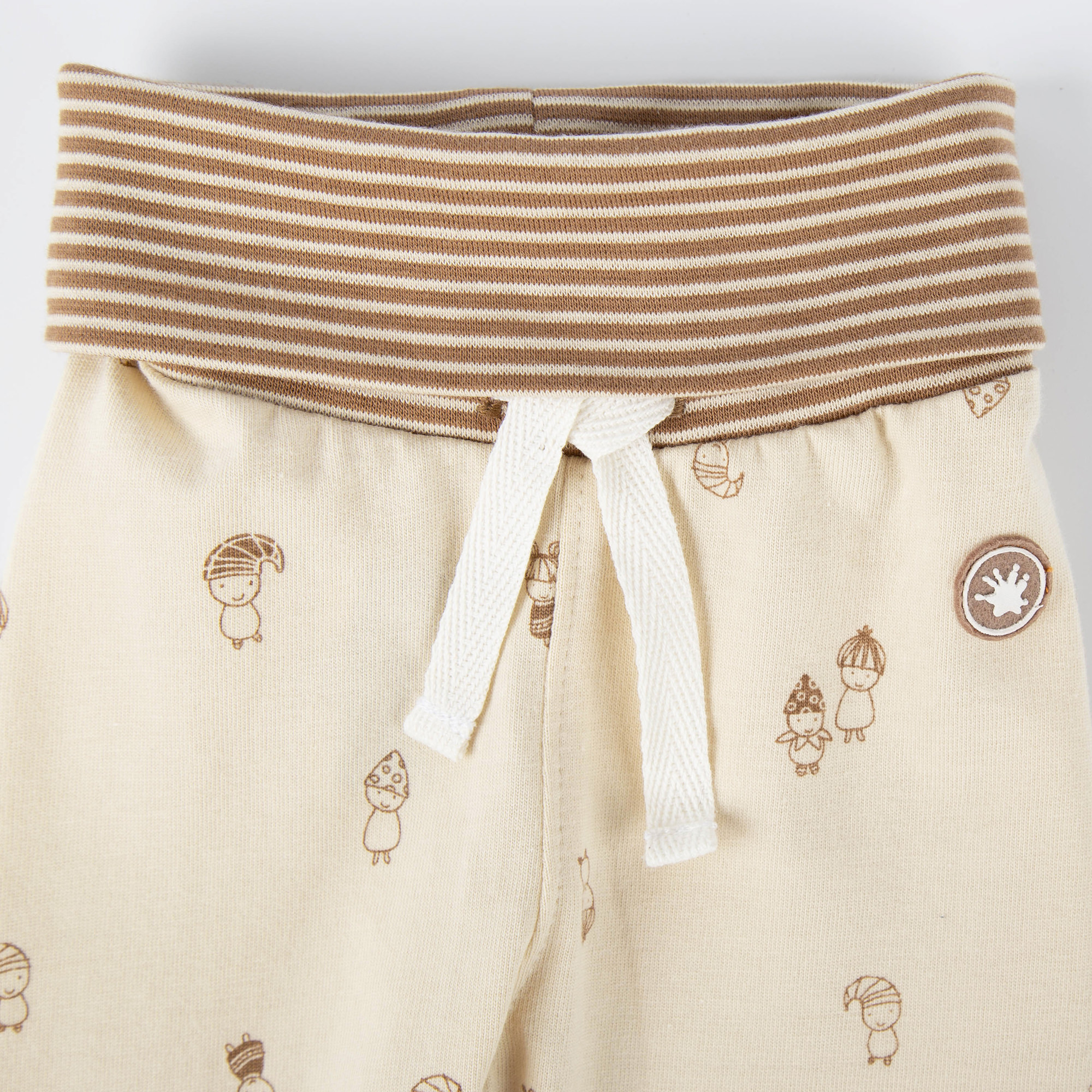 Baby Hose, beige bedruckt