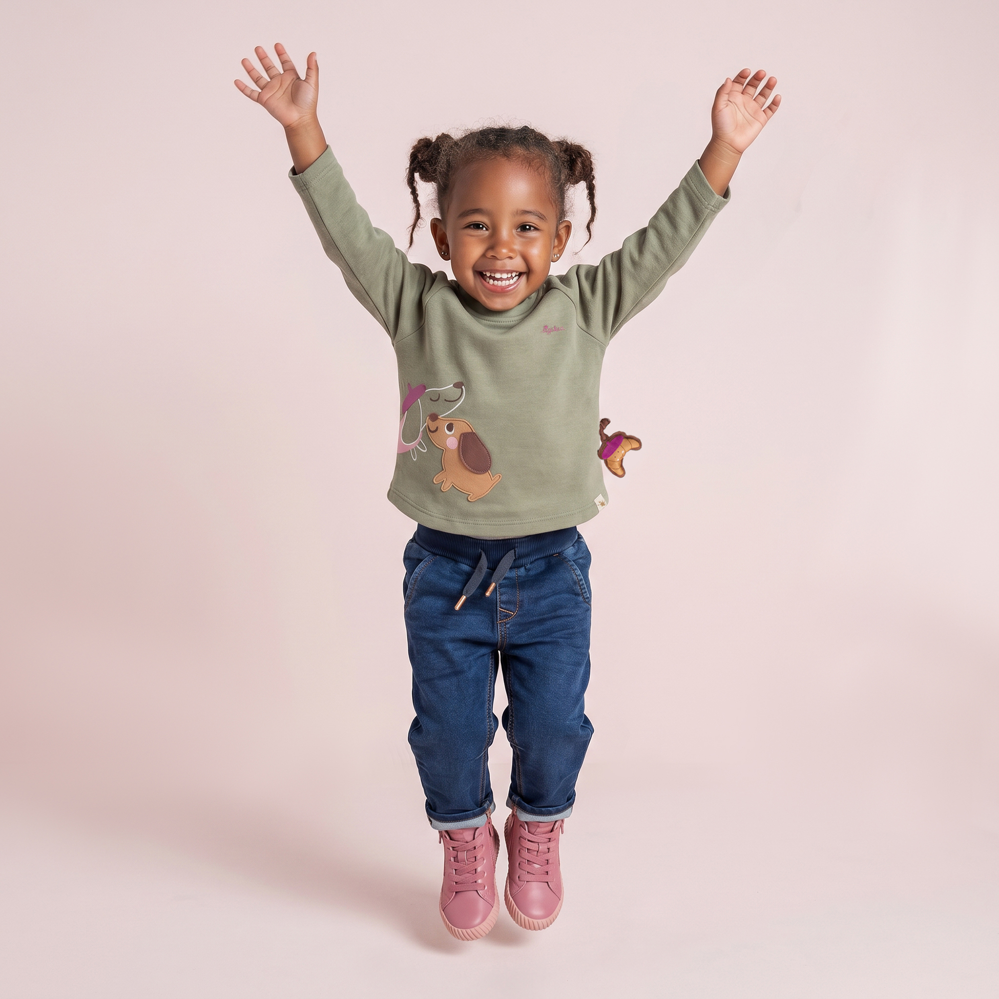 Baby sweatshirt green, Petit Croissant