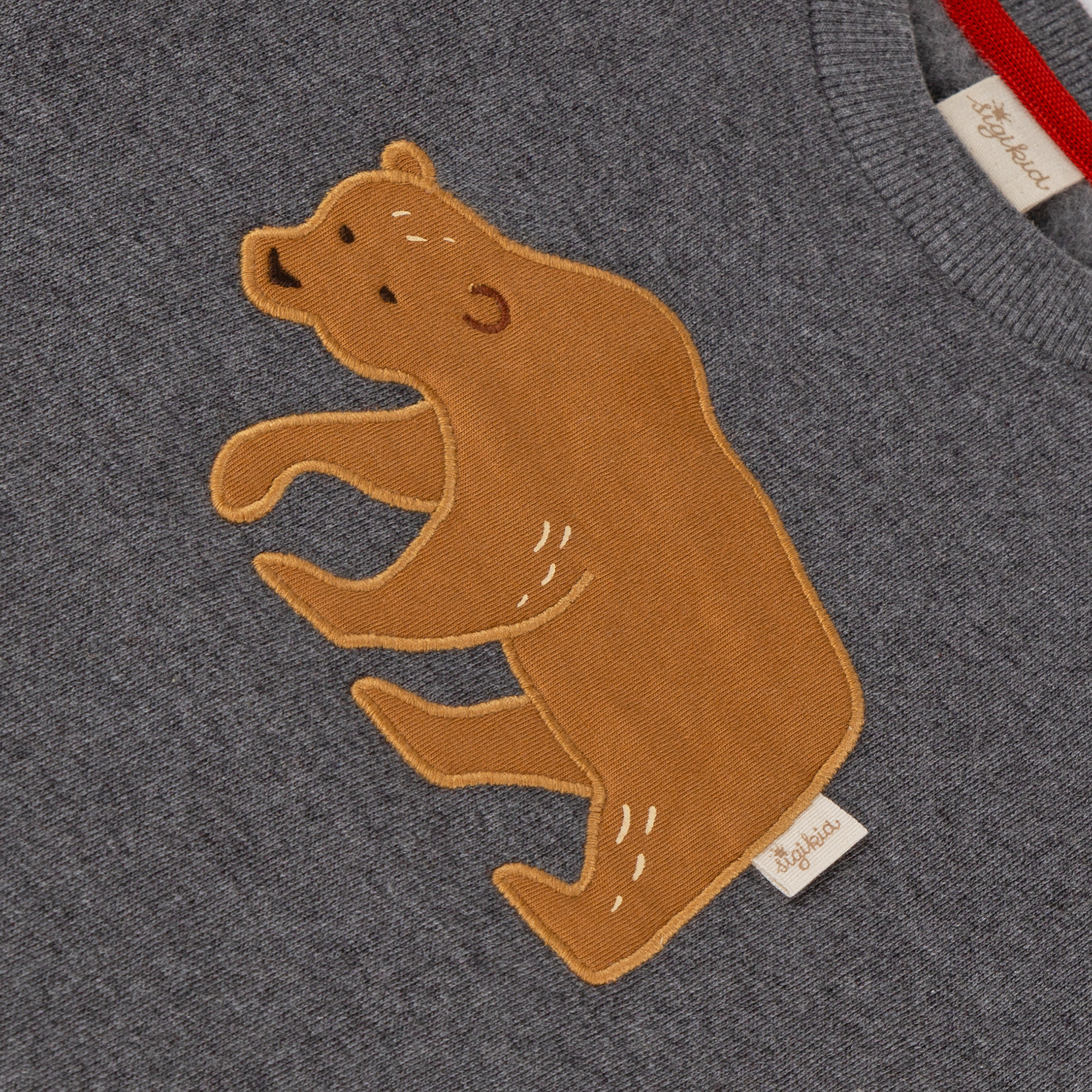 Kinder Sweatshirt Winterbär, dunkelgrau