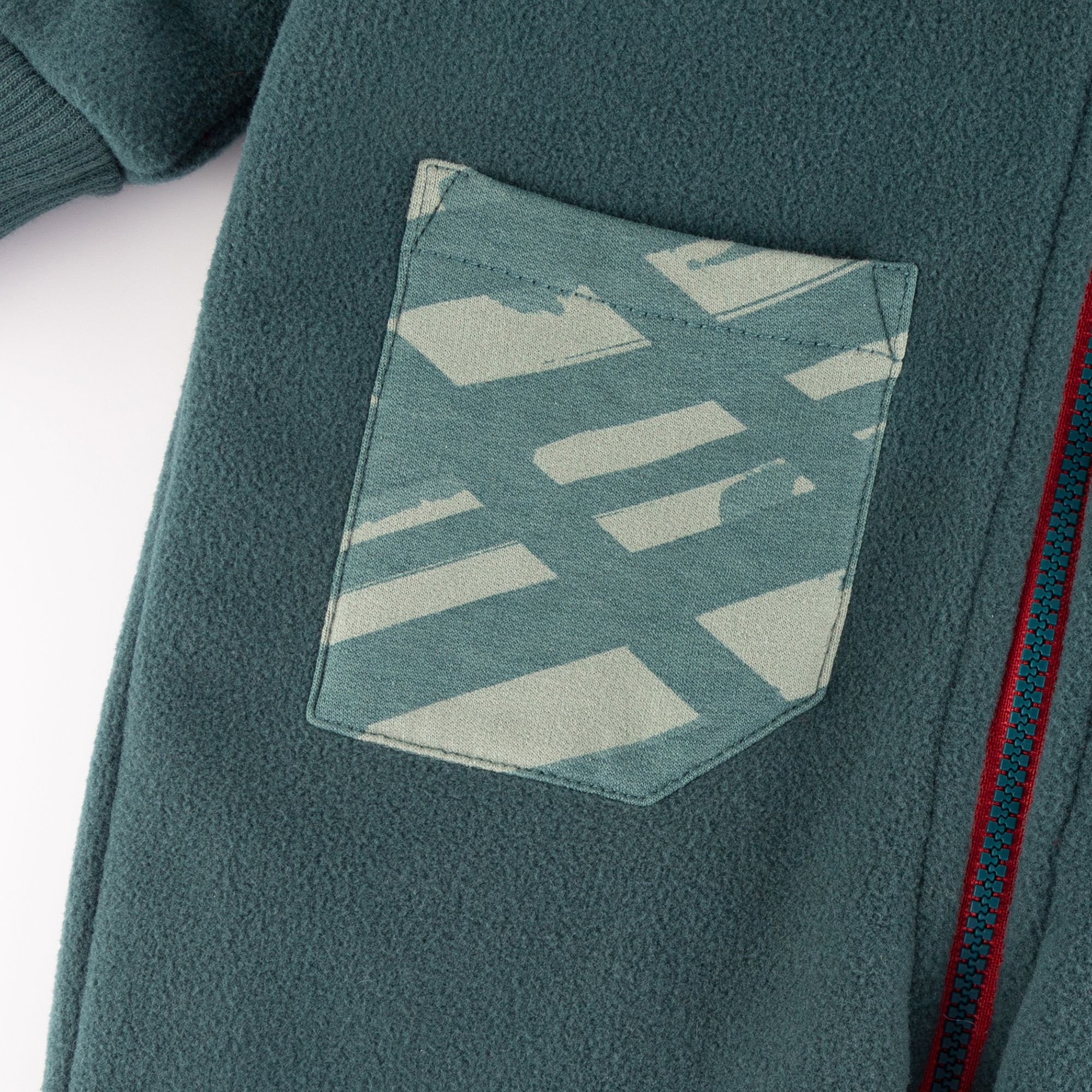 Baby fleece pramsuit, lined, foldover cuffs, Dino World Baby fleece pramsuit, lined, foldover cuffs, Dino World