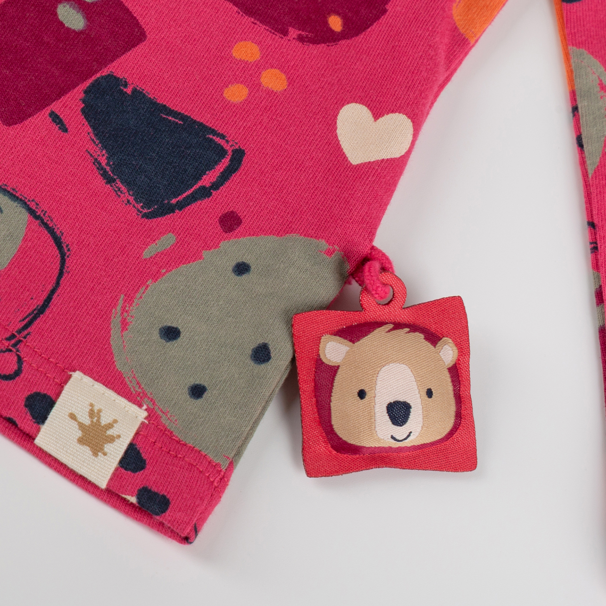 Kinder Langarmshirt Bär Fancy Forest Print, pink Kinder Langarmshirt Bär Fancy Forest Print, pink