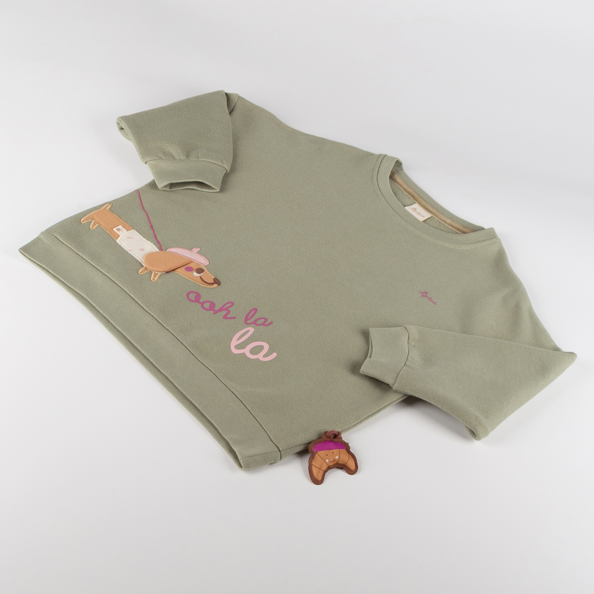 Oversized Kinder Sweatshirt grün, Petit Croissant