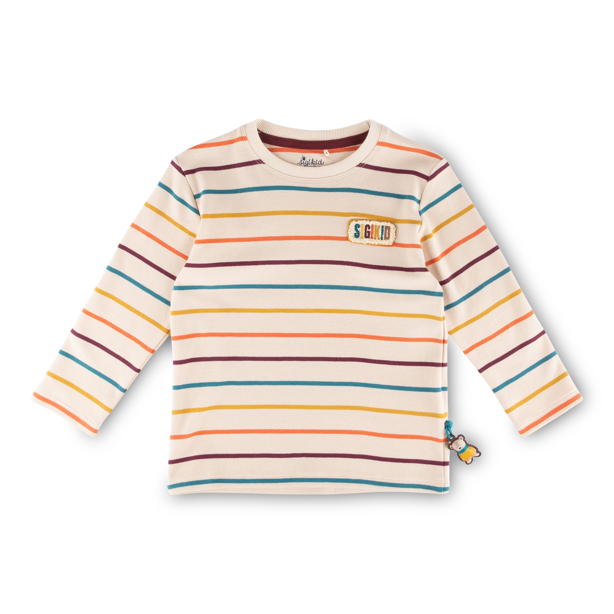 Striped children's long-sleeve Tee, Winter Animals