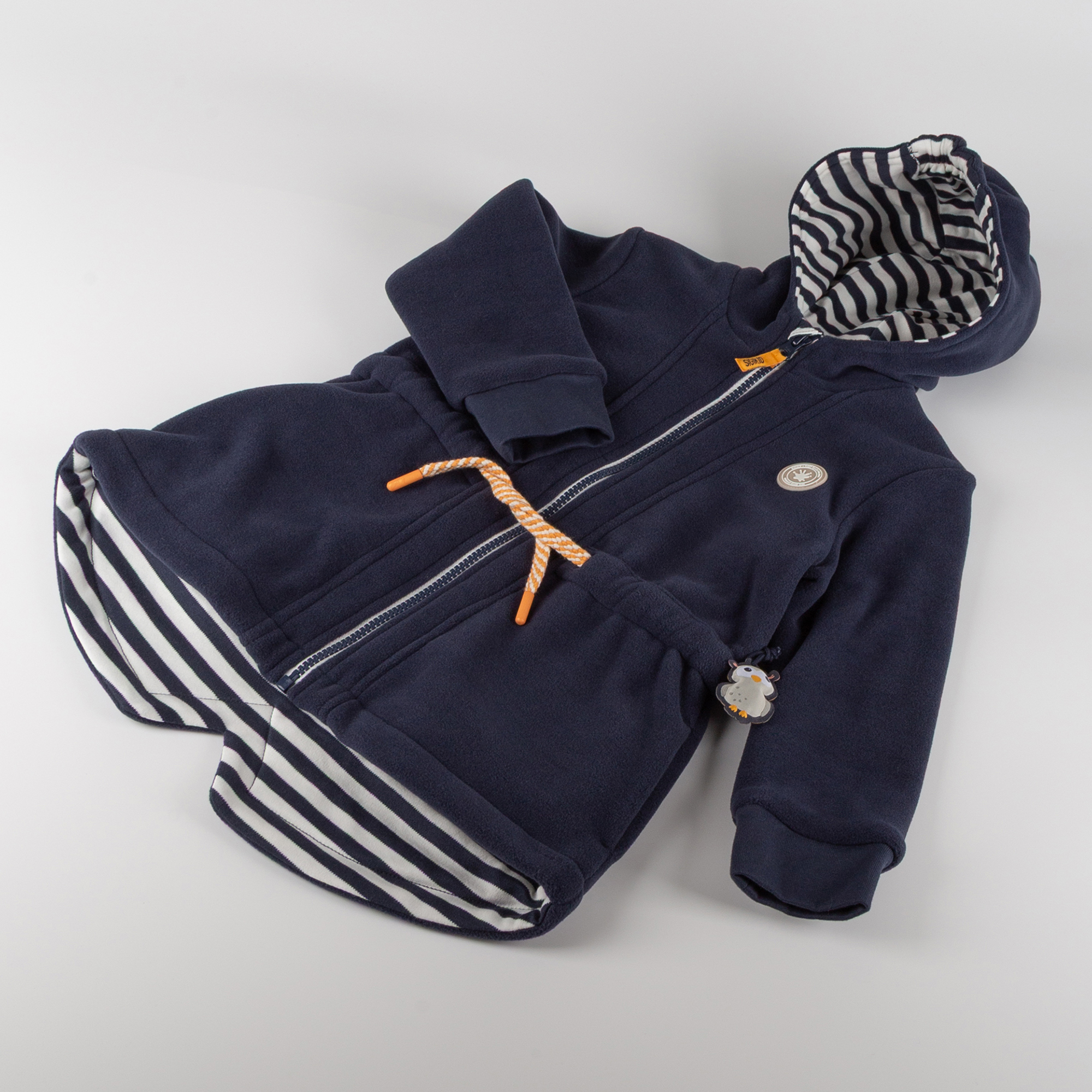 Kinder Fleecejacke Eule Curious Owl, dunkelblau