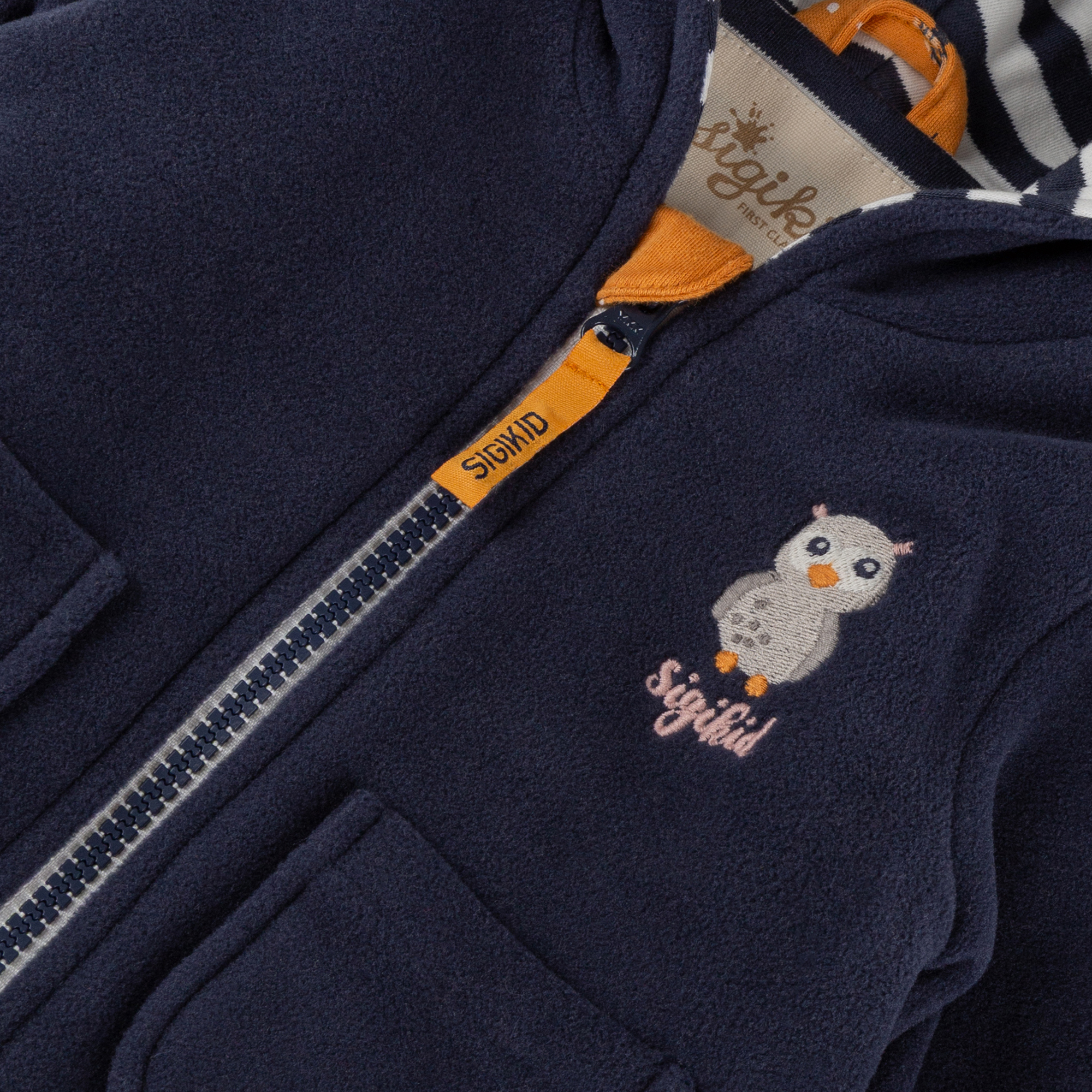 Baby Fleecejacke Eule Curious Owl, dunkelblau