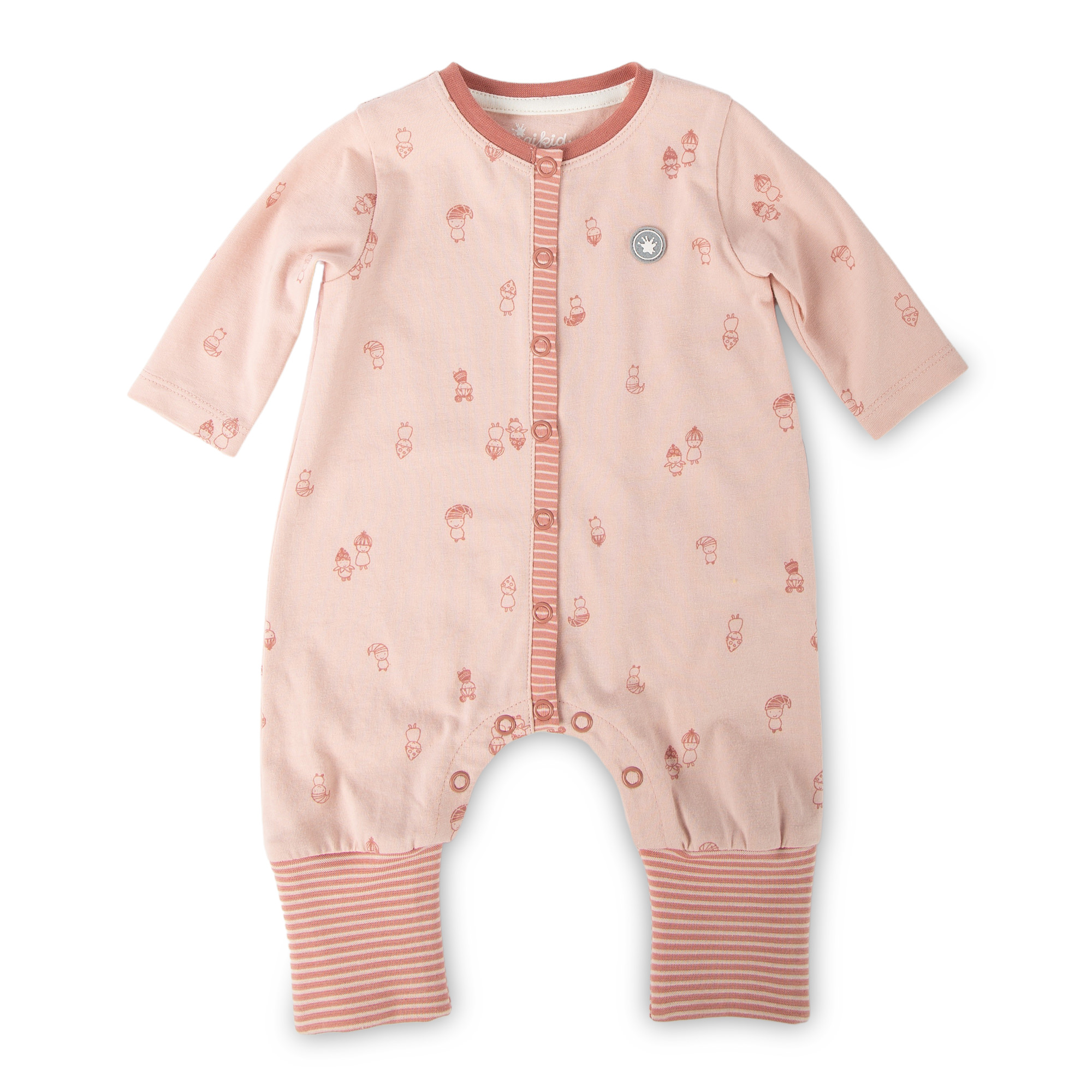 Baby Overall, rosa bedruckt