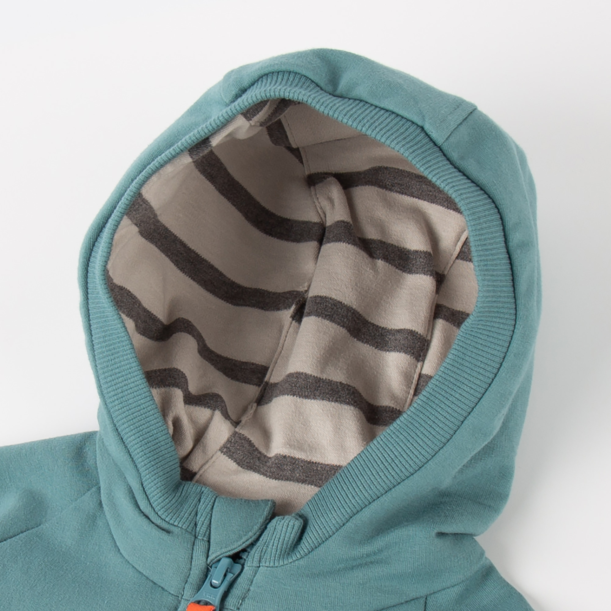 Children's hooded sweat jacket Husky, jade green