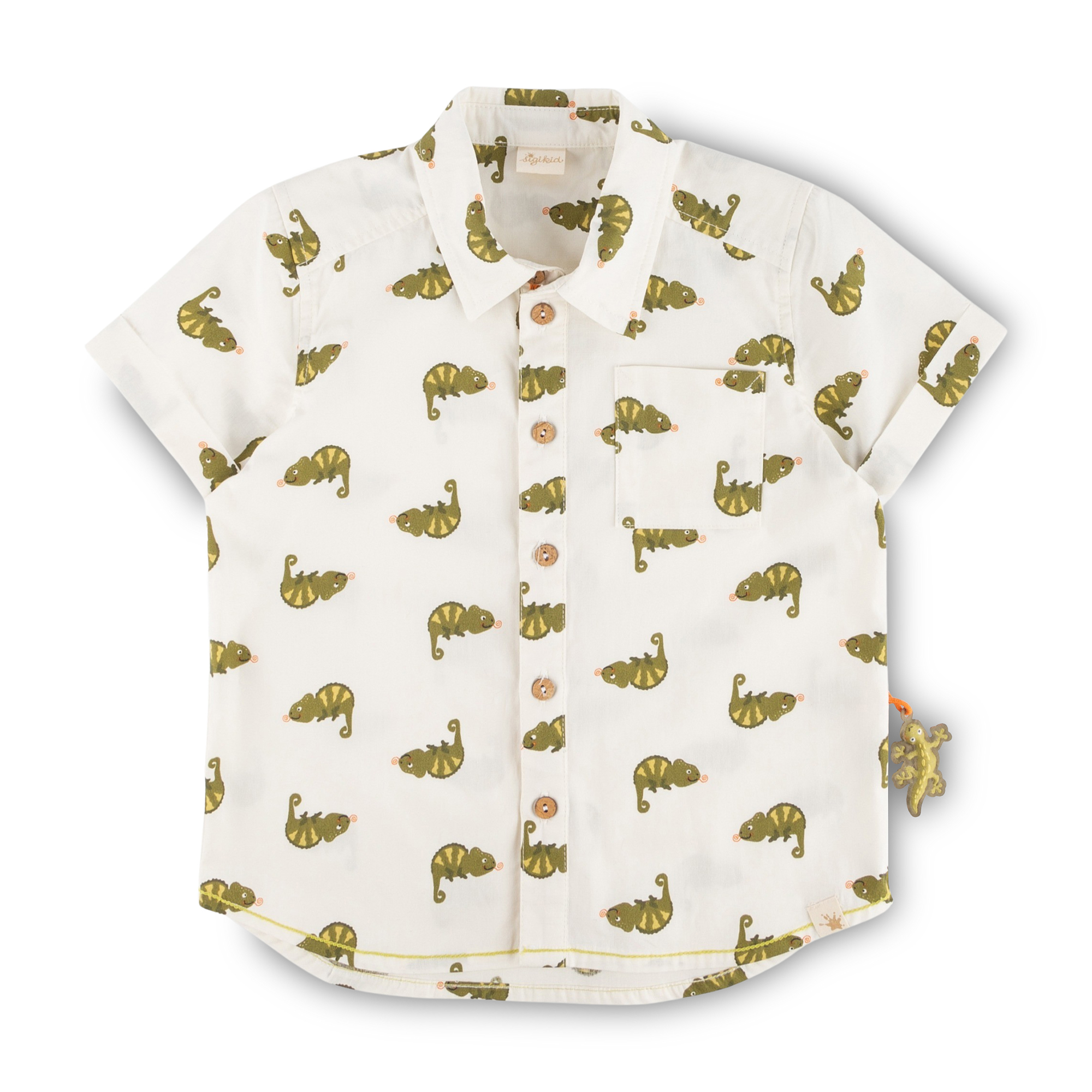 Children's short sleeve shirt chameleon, Jungle