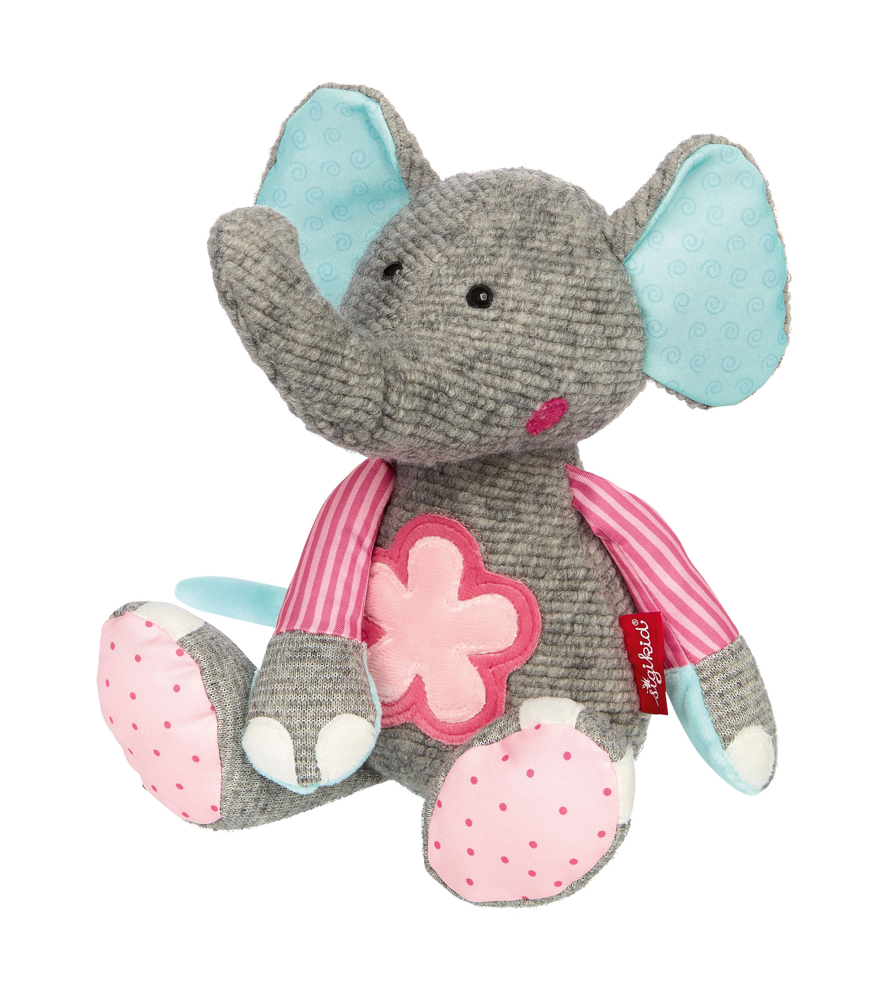 Kuscheltier Elefant rosa,  Patchwork Sweety
