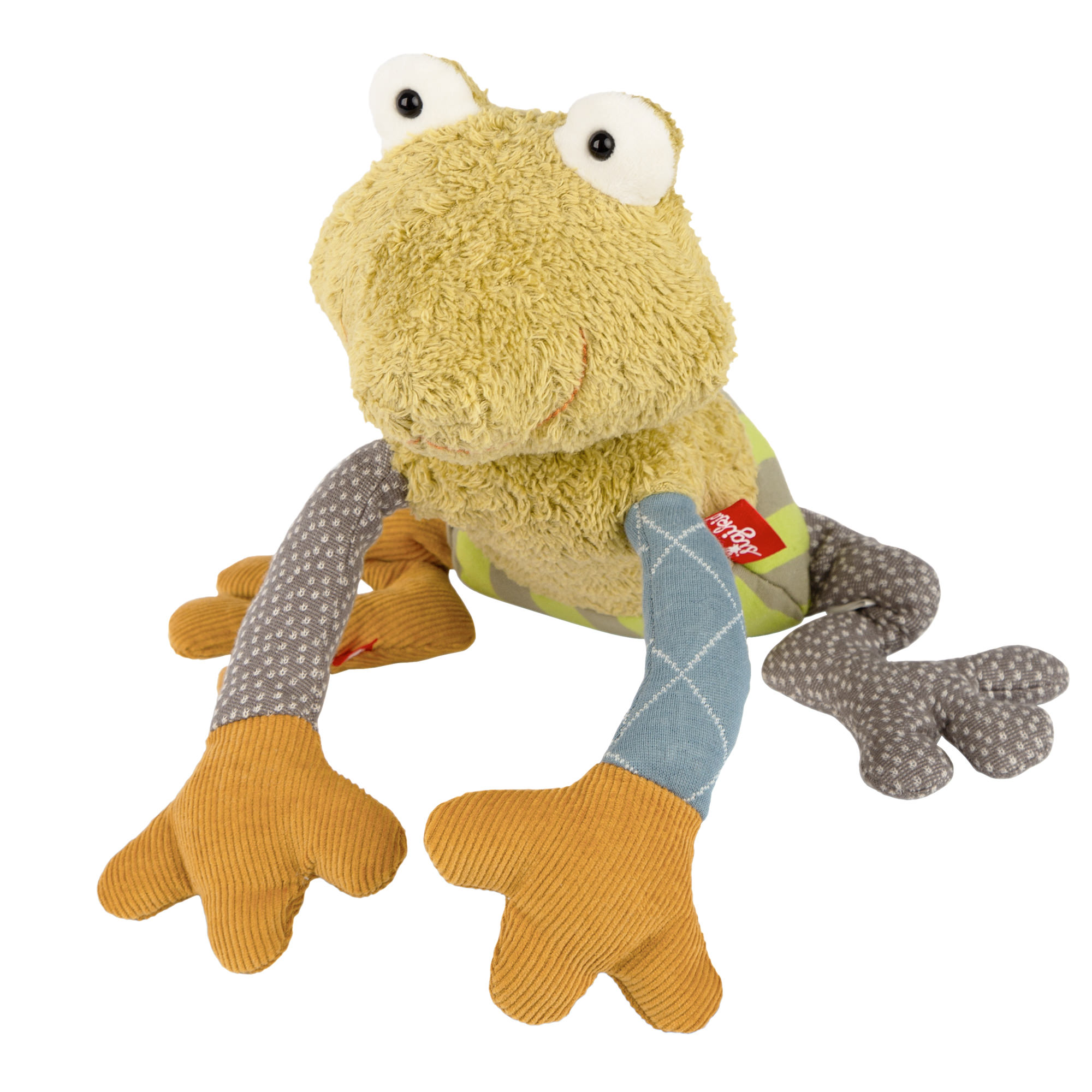 Patchwork soft toy frog