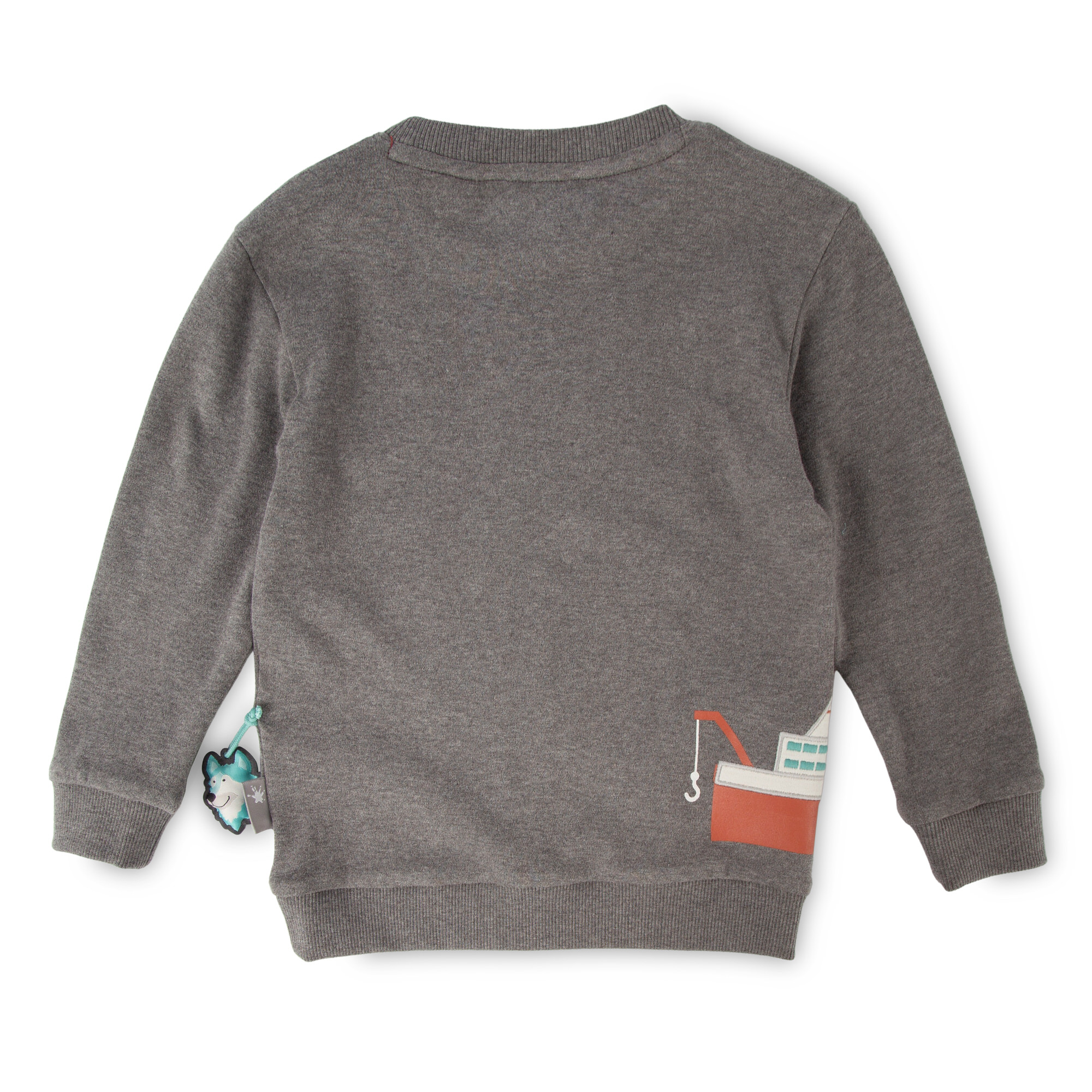 Graumeliertes Kinder Langarmshirt Polarschiff