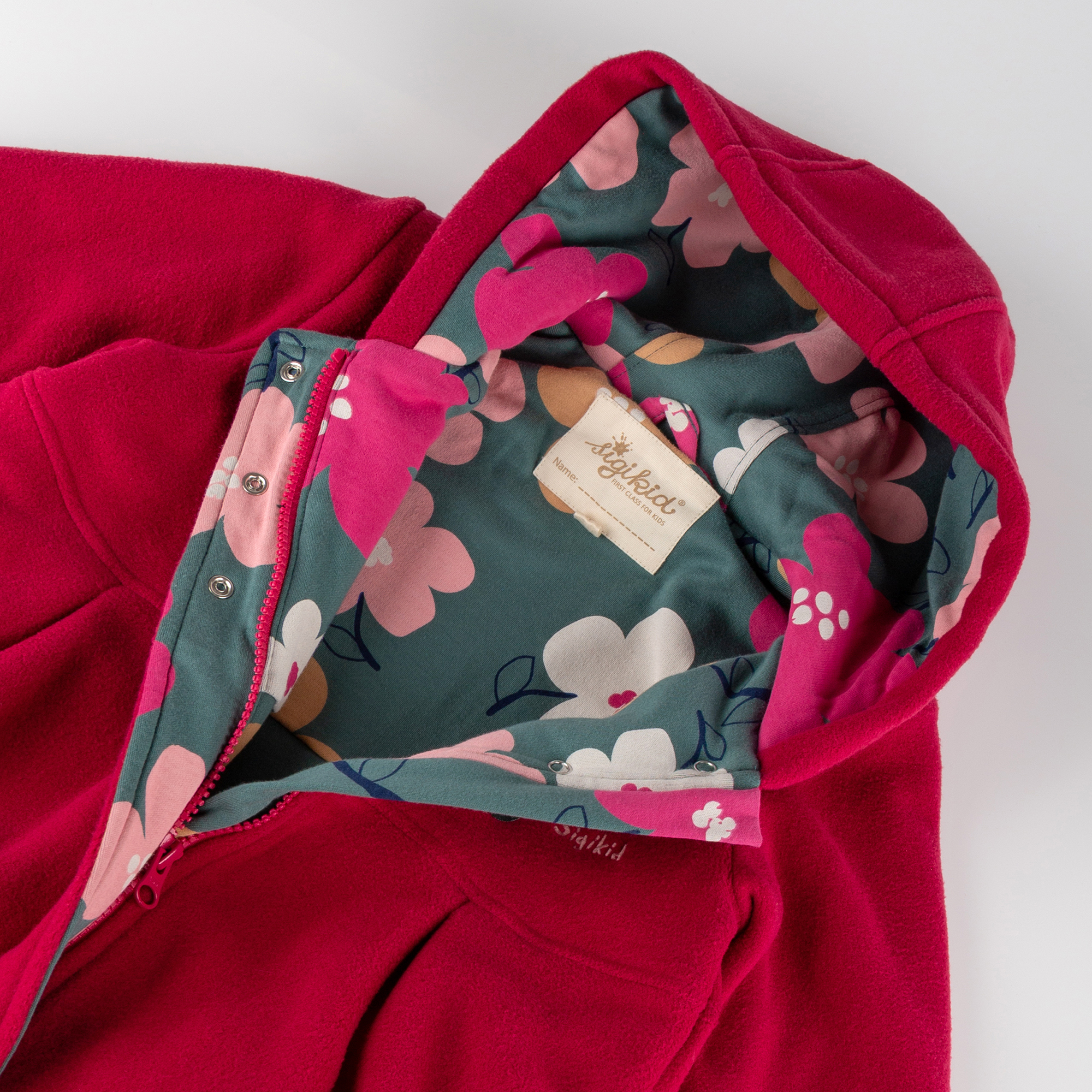 Hooded children's fleece dress coat, lined, Pony Love Hooded children's fleece dress coat, lined, Pony Love