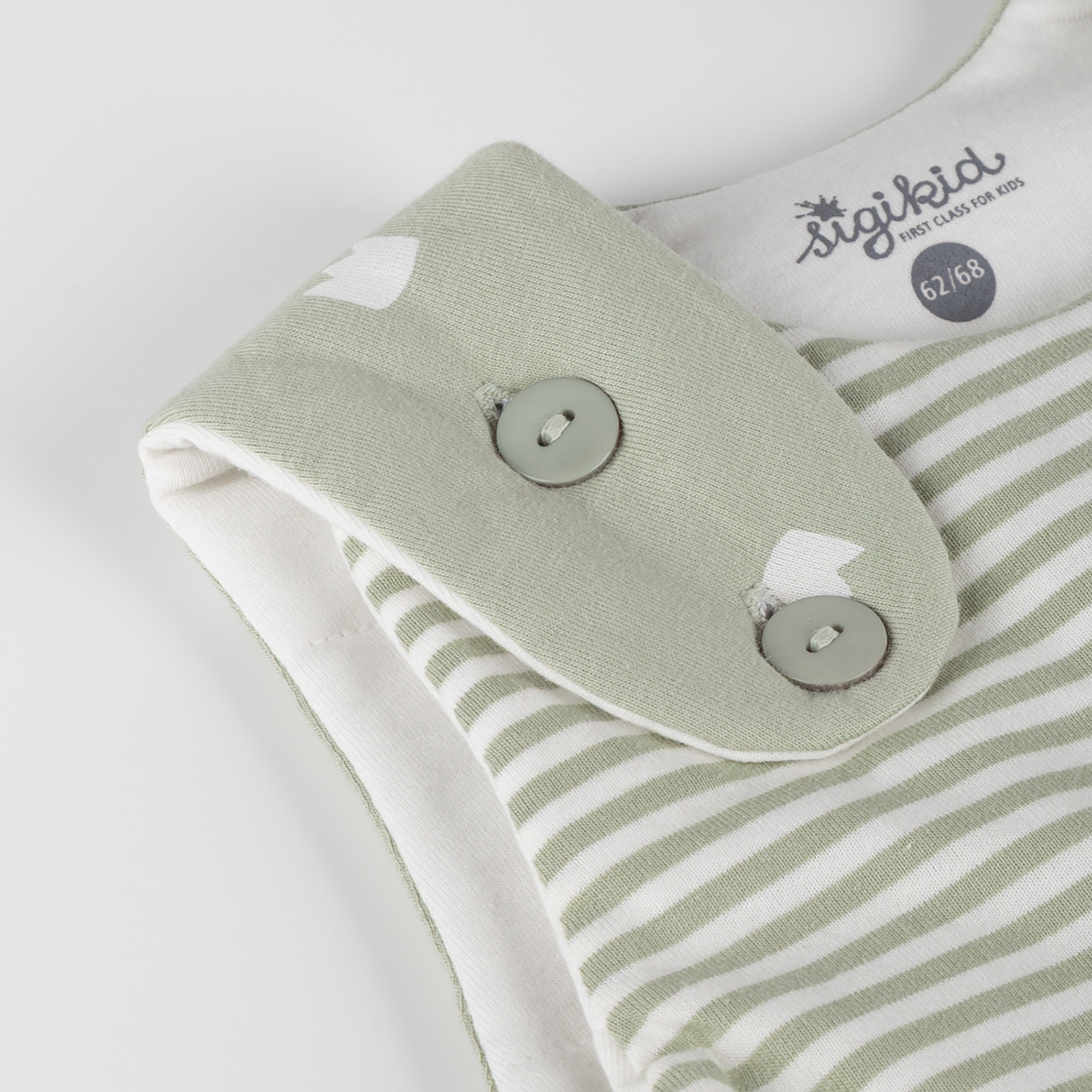 Newborn baby padded sleeping bag mouse, green