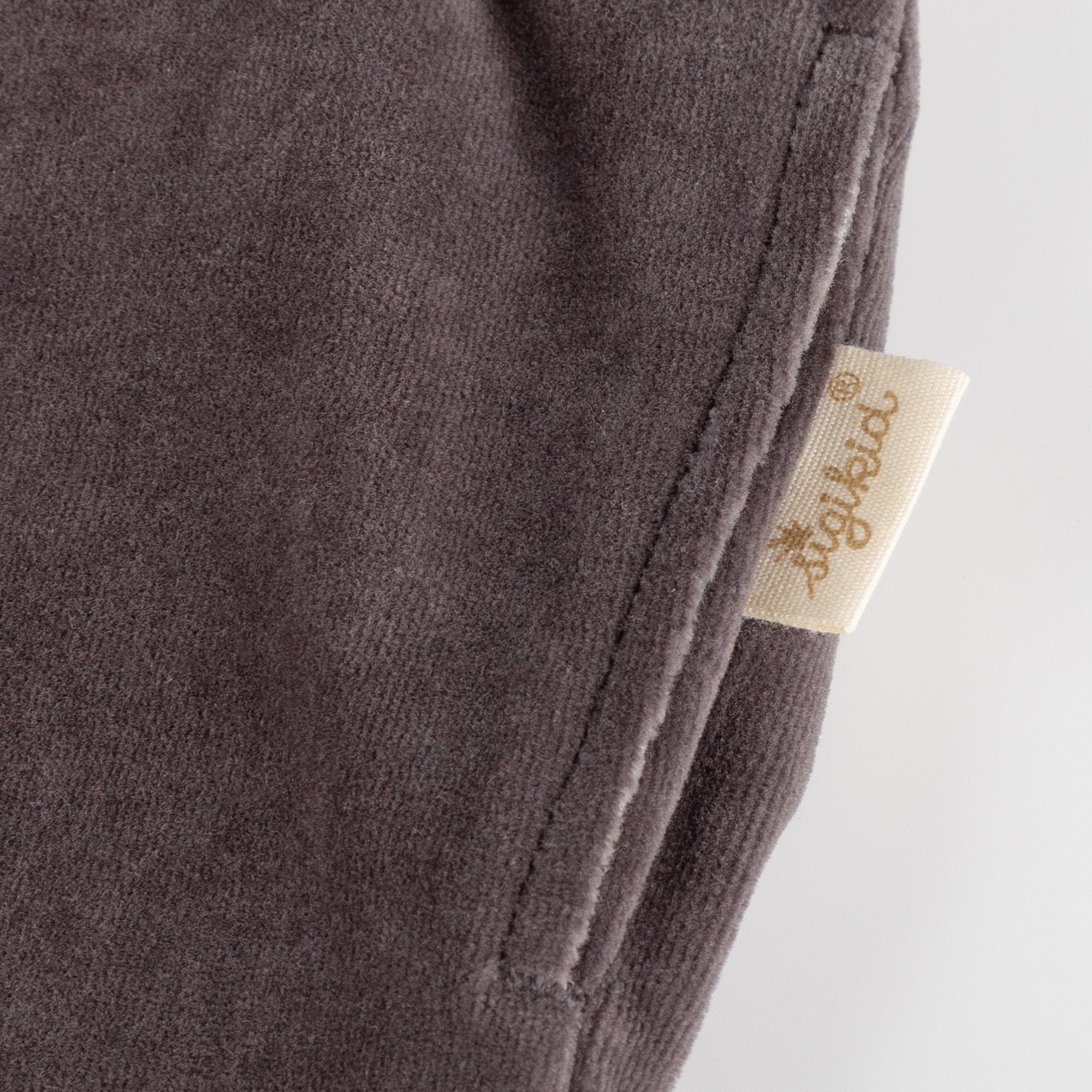 Wide children's velour pants, dark grey, Snow Bunny