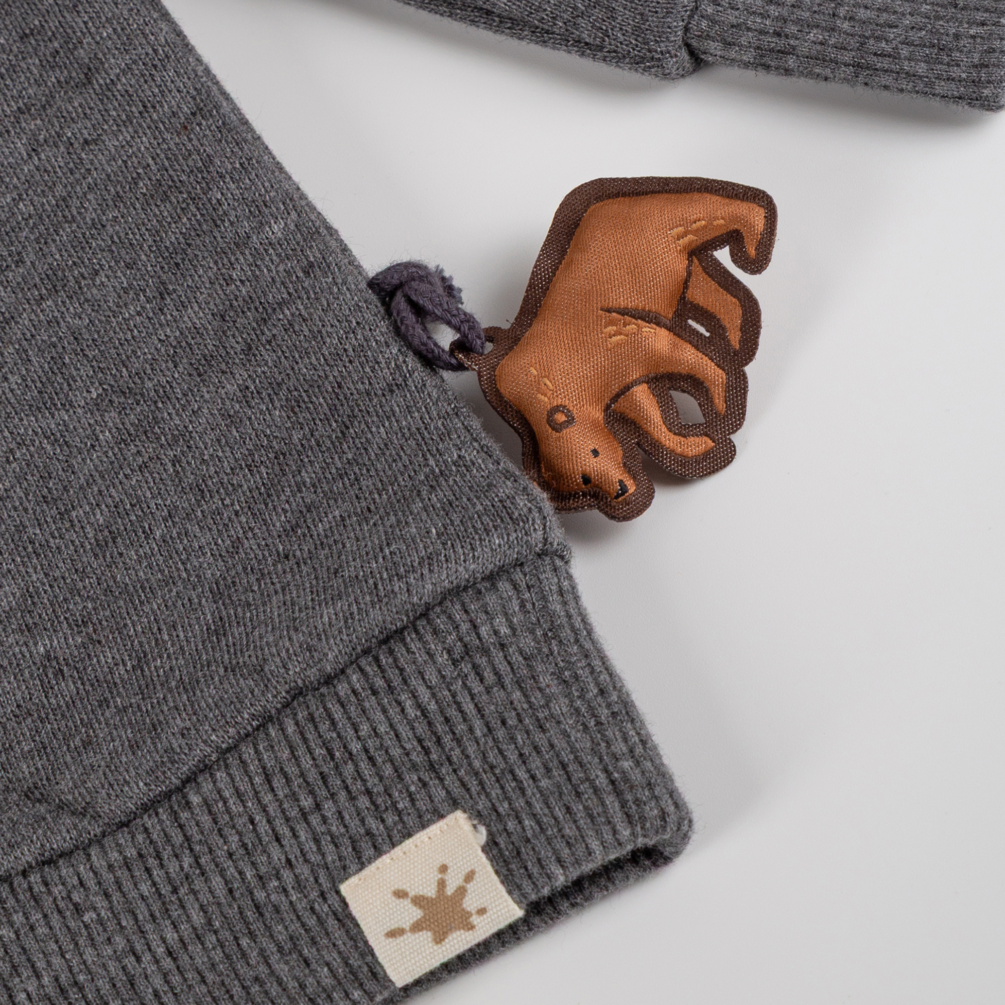 Kinder Sweatshirt Winterbär, dunkelgrau