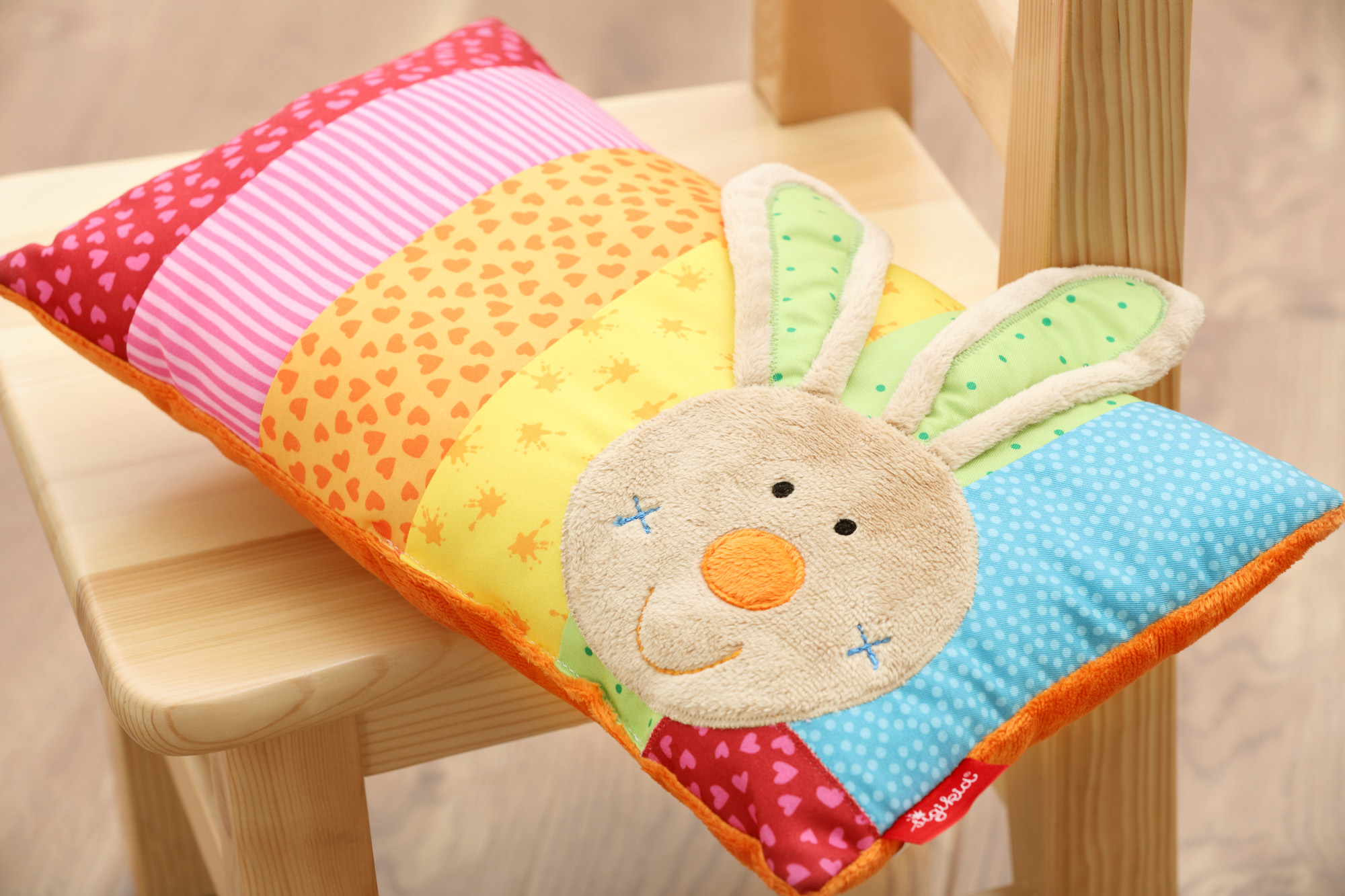 Rainbow Rabbit pillow