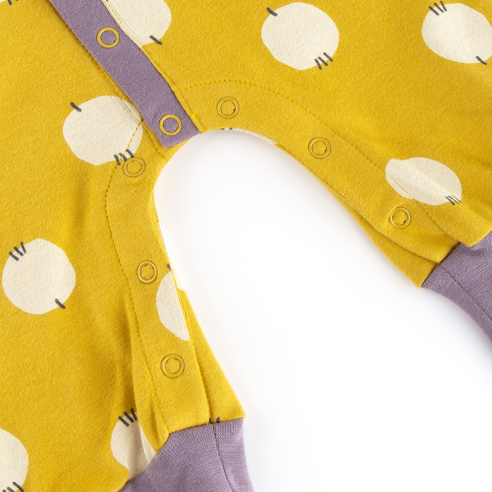 Yellow baby sleeper romper