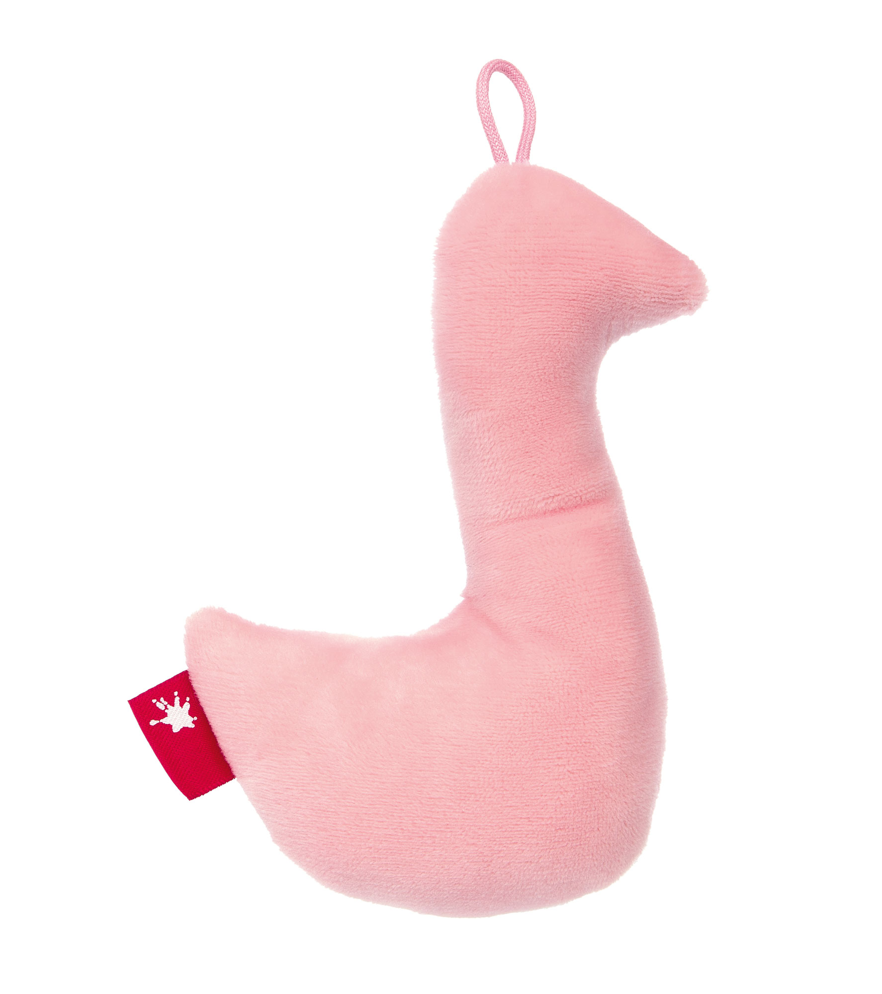 Baby grasp toy rattle goose, pink