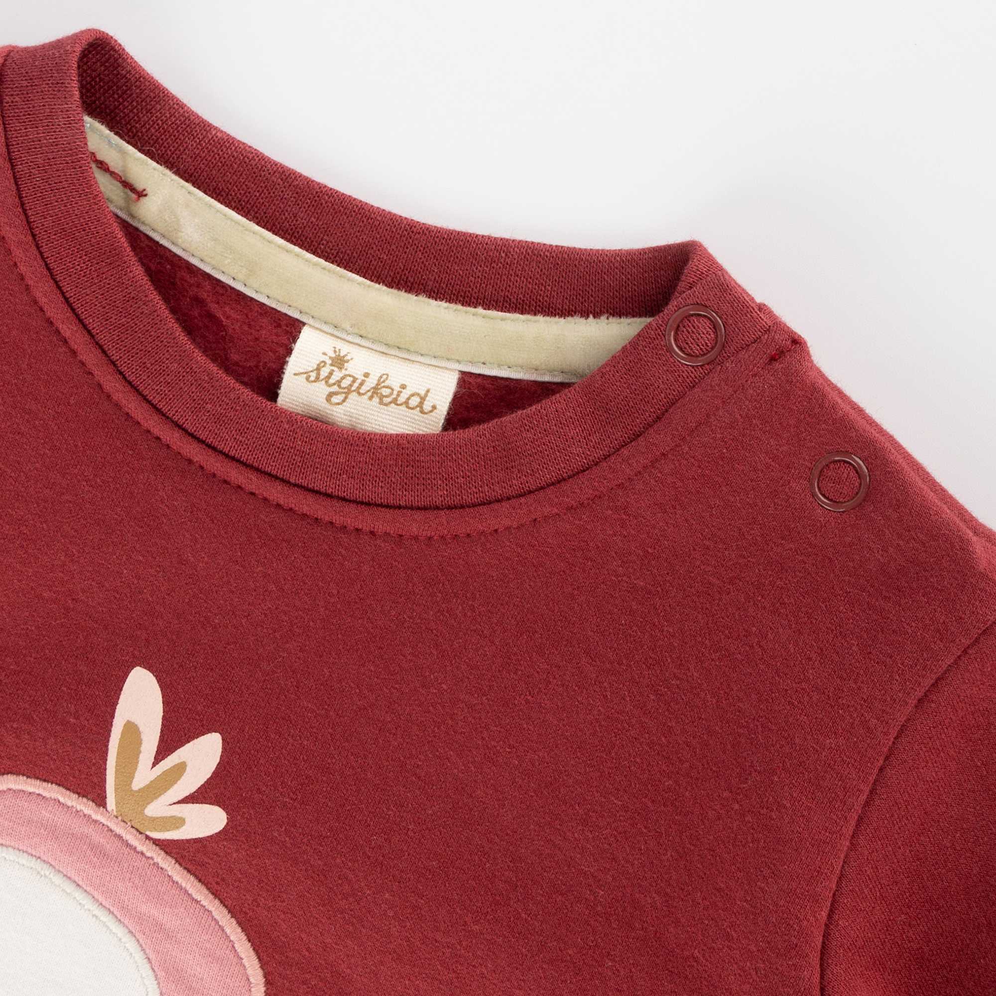 Baby sweatshirt cockatoo, dark red