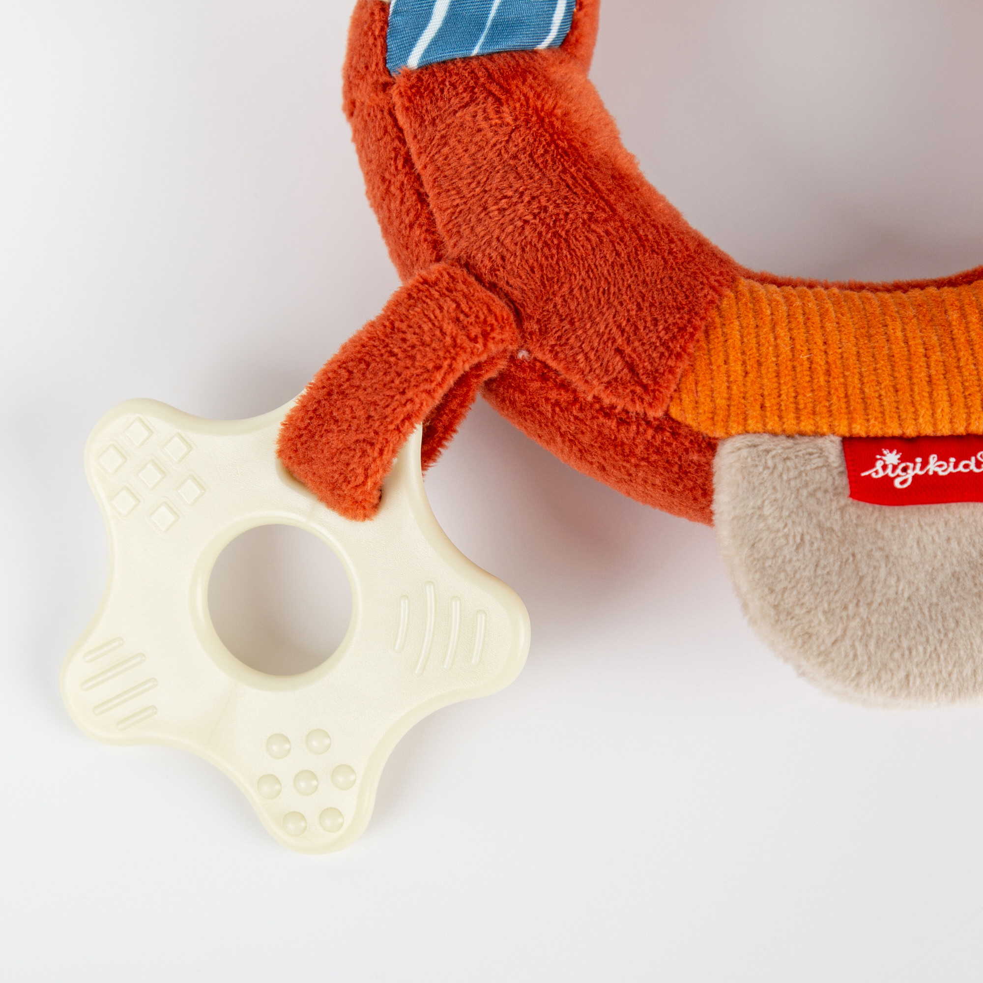 Baby soft rattle grasp toy ring fox, teether
