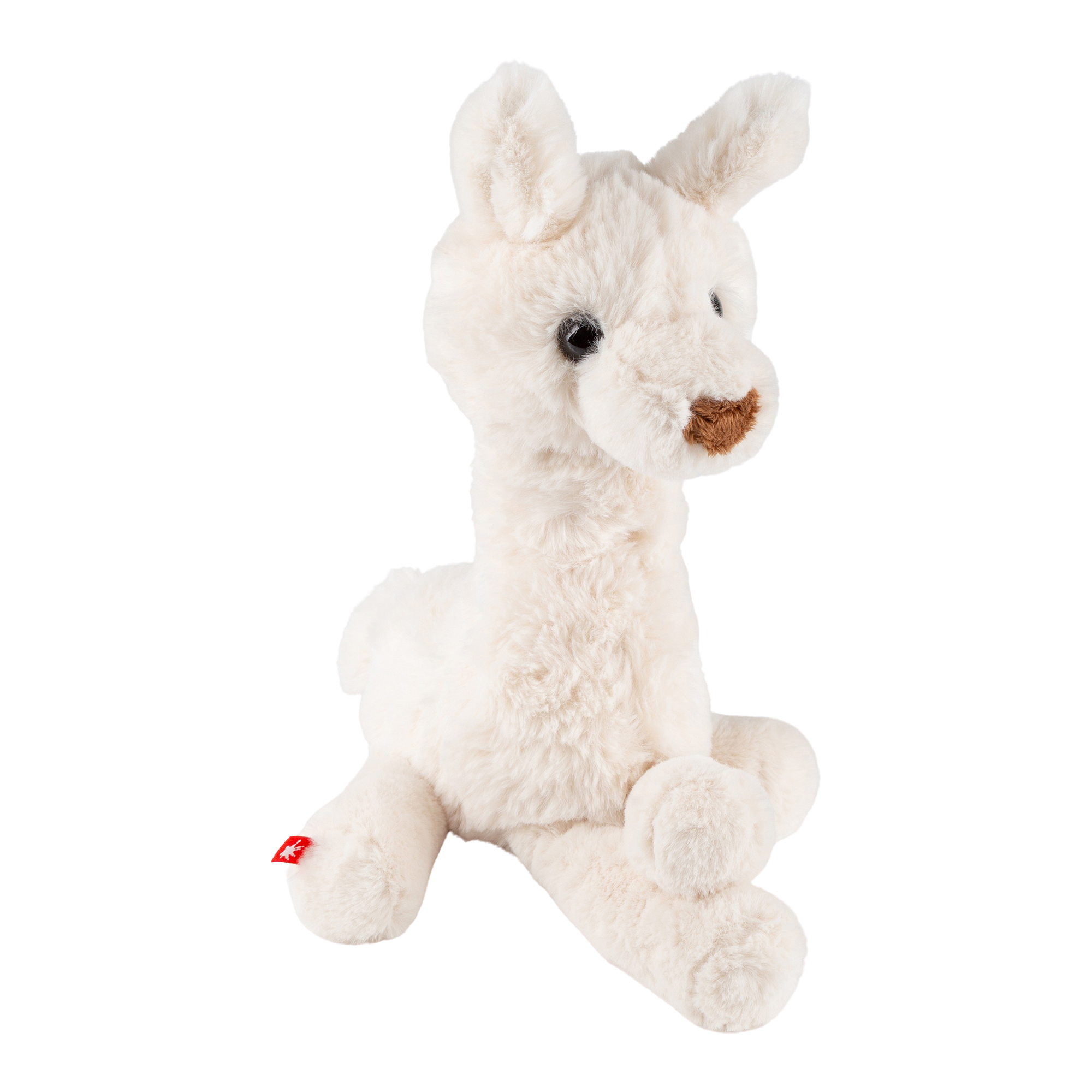 Silky soft plush toy alpaca, white