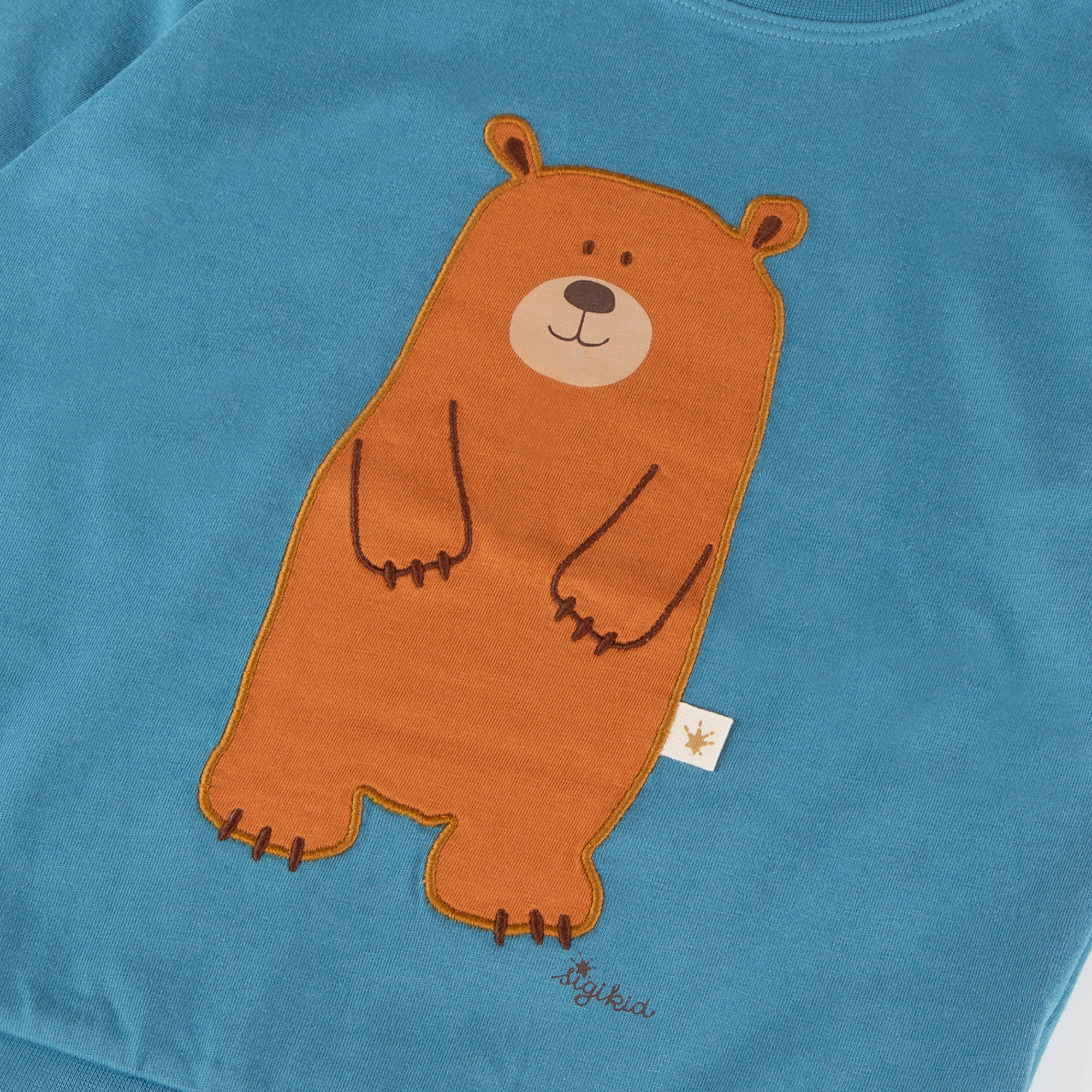 Children's long sleeve Tee bear, ribbed cuffs