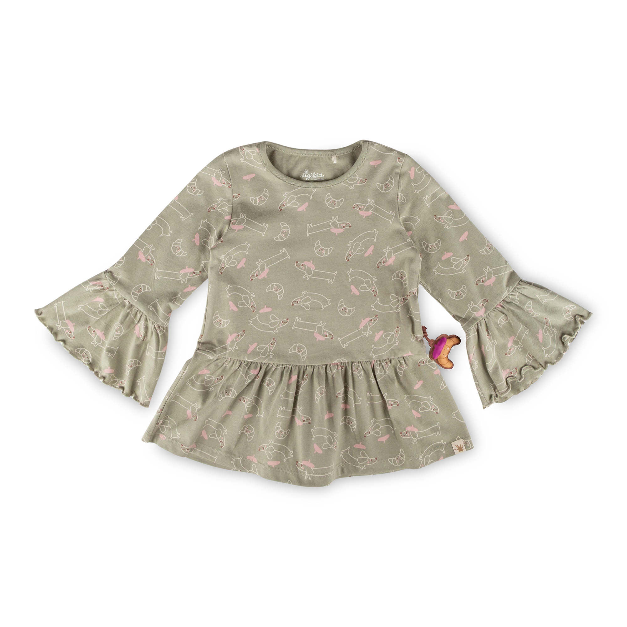 Kinder Longshirt Tunika mit Volants, Petit Croissant