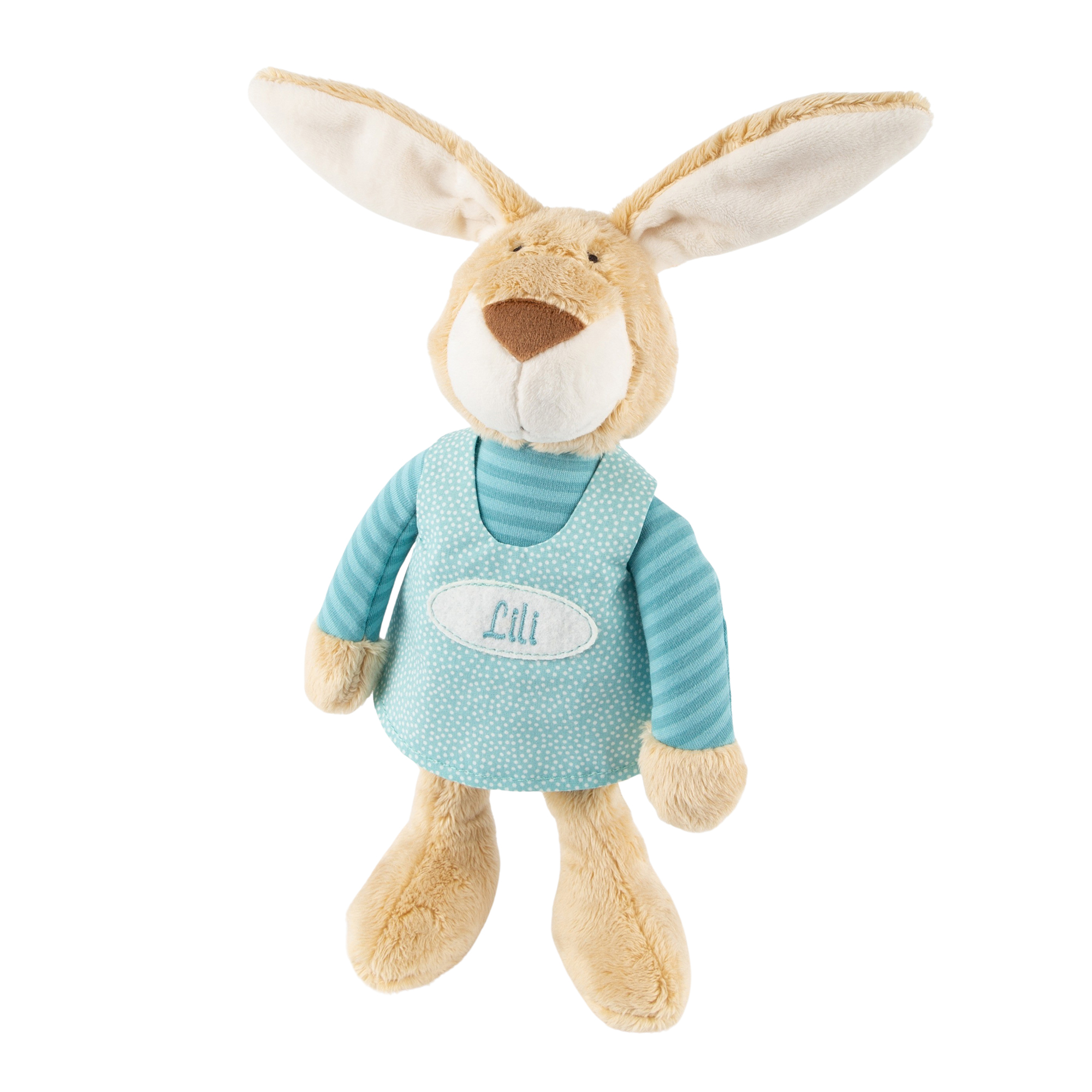 Customised soft toy bunny, blue Customised soft toy bunny, blue