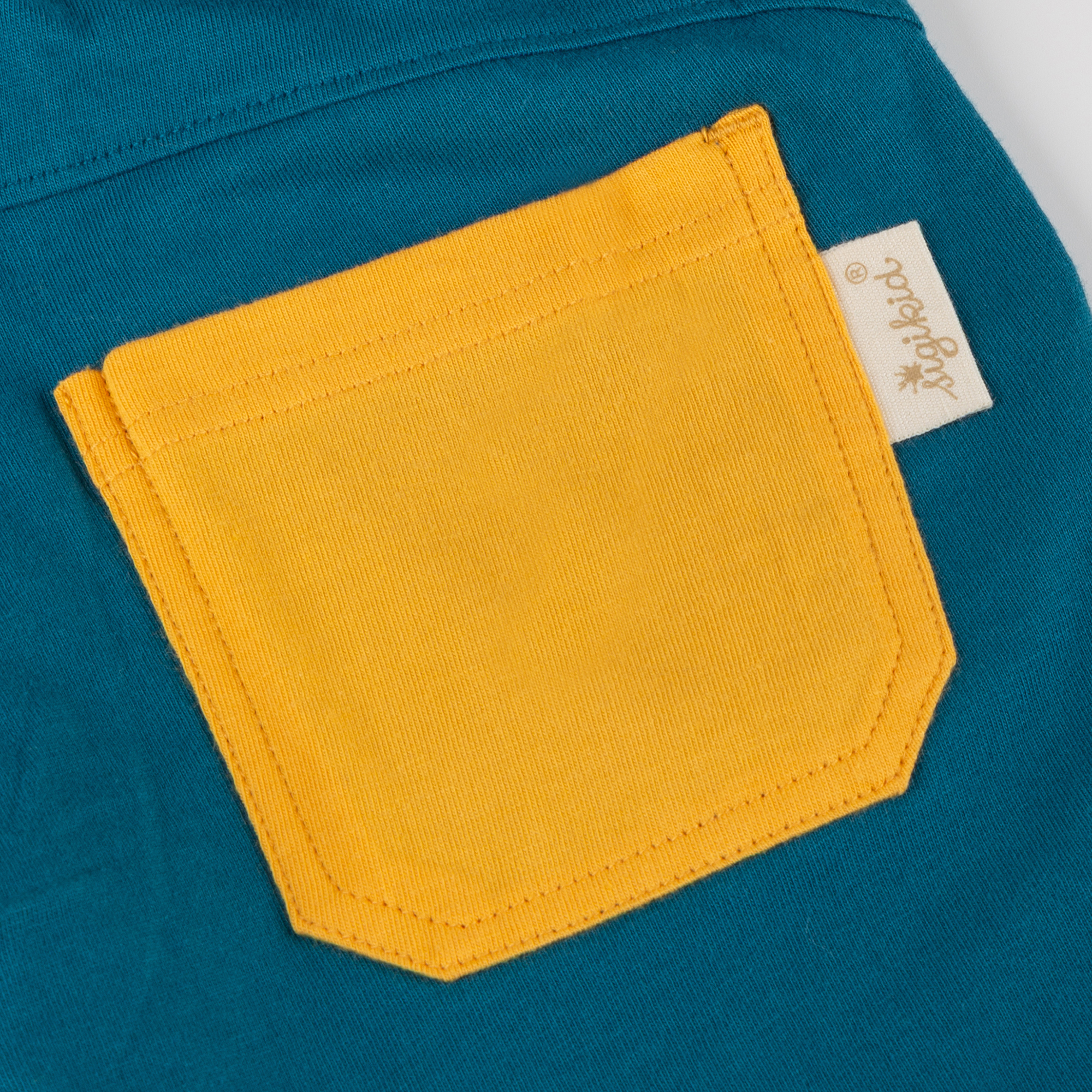 Children's jersey bermuda shorts, pockets, Blue & Bright