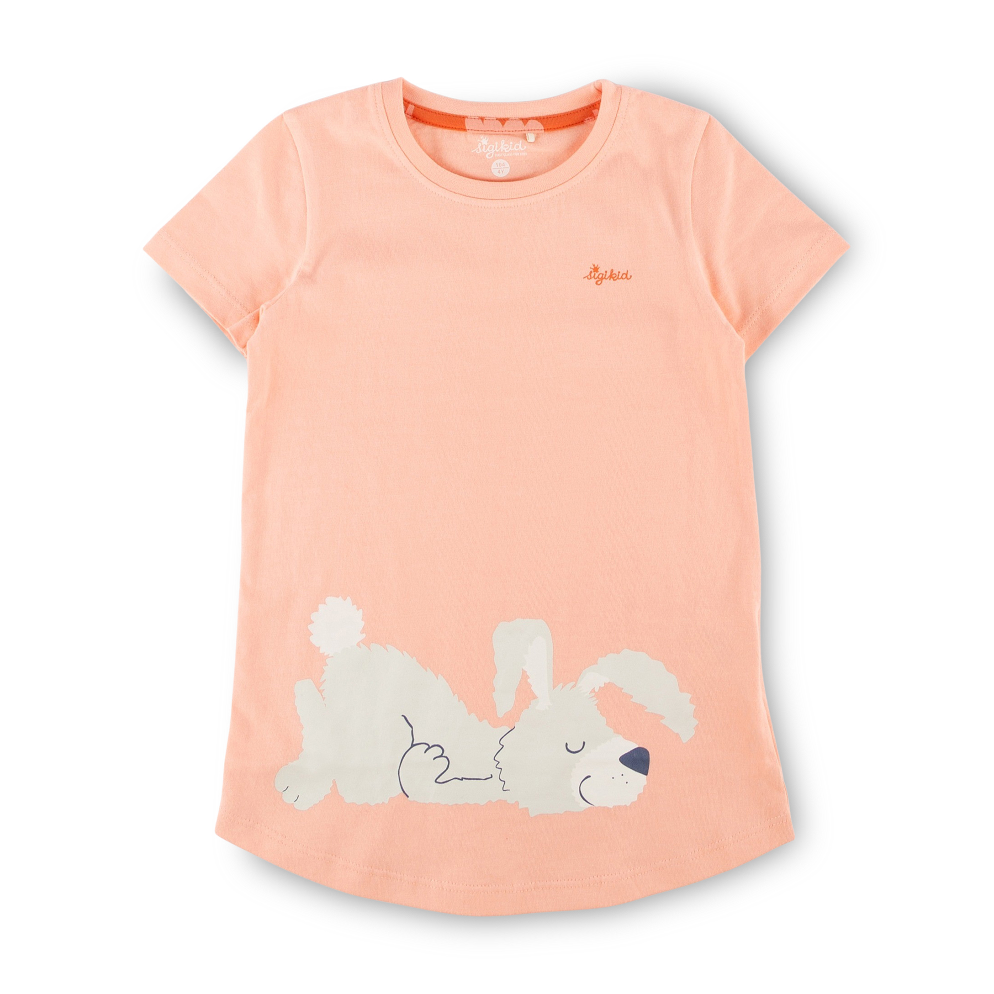 Children's short sleeve pajamas bunny, apricot/red Children's short sleeve pajamas bunny, apricot/red