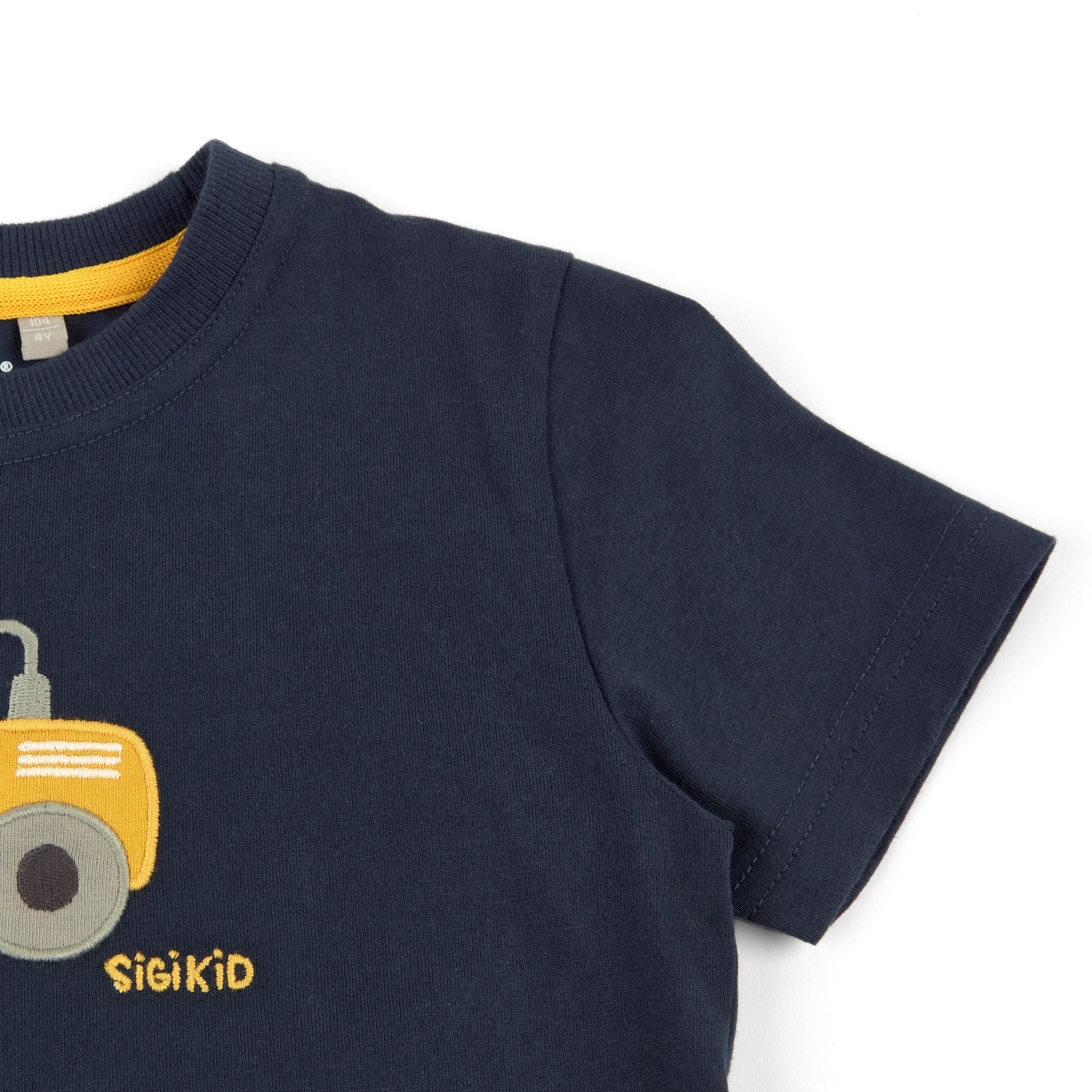 Children's navy T-shirt vintage tractor