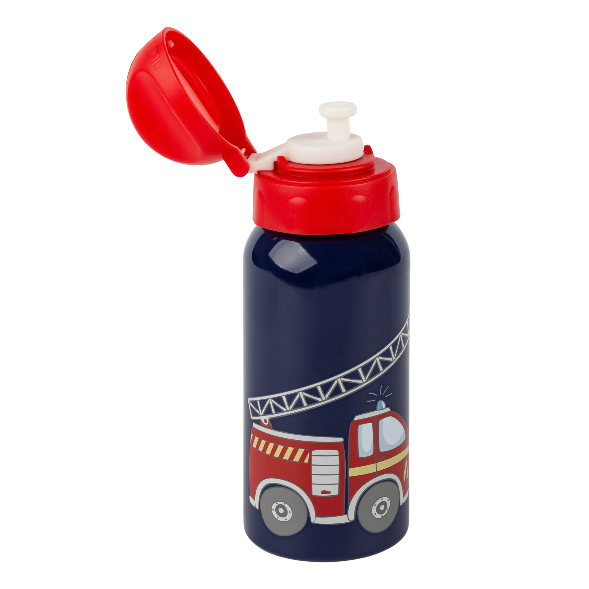 Kids' drink bottle fire truck, 400 ml, stainless steel