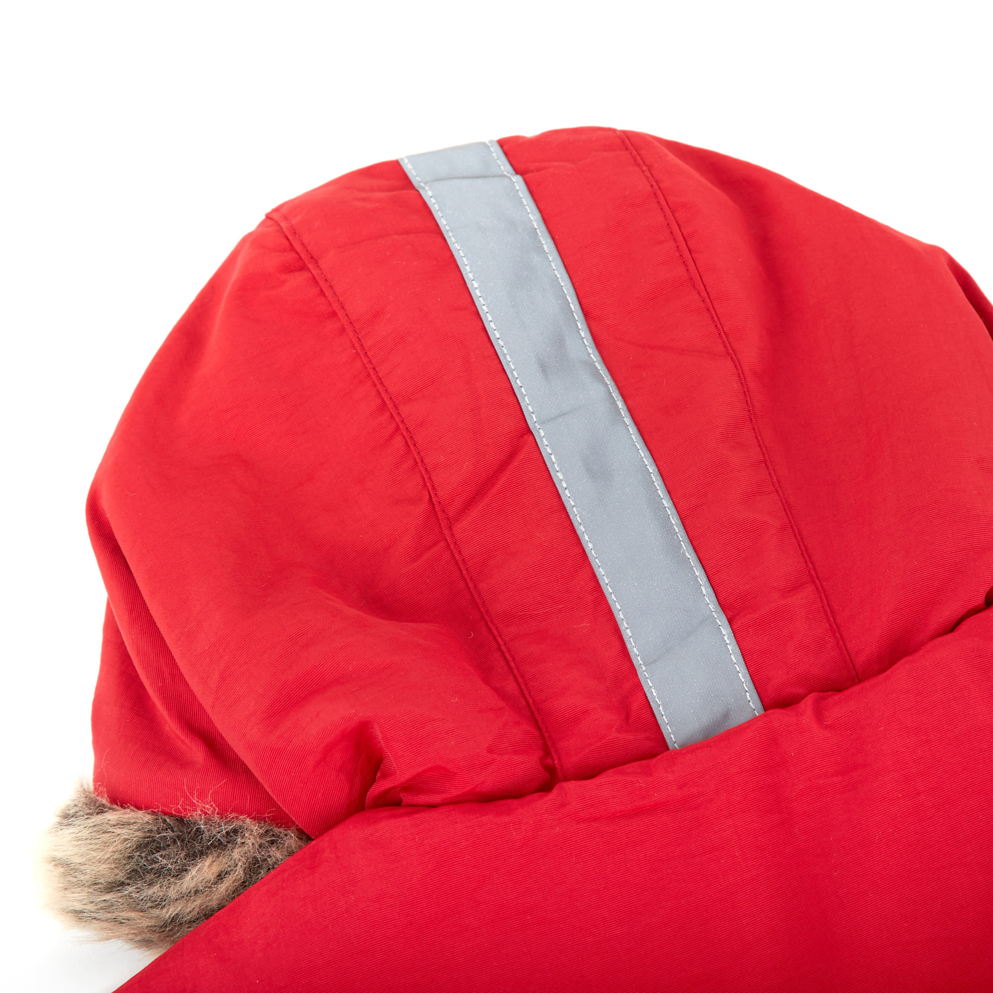 Insulated hooded winter jacket, red, for babies and toddlers