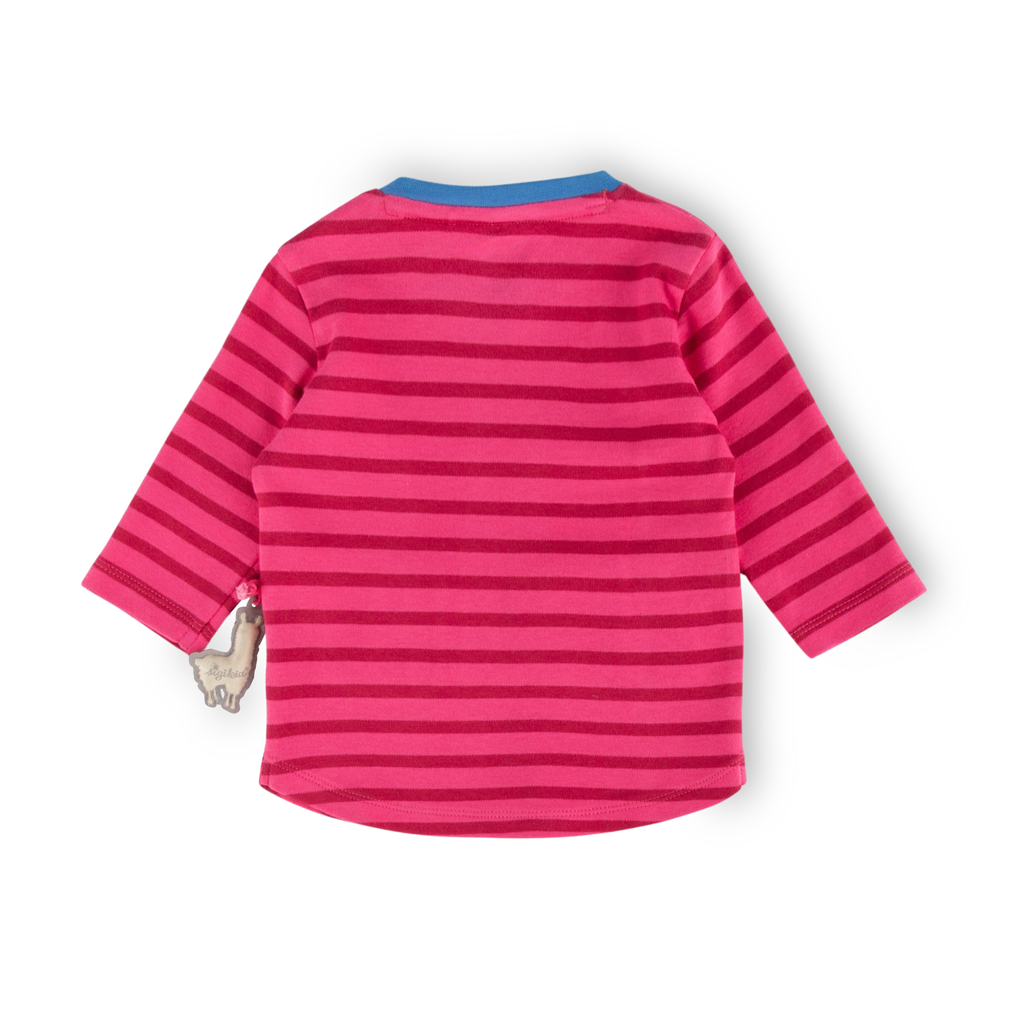 Baby Longshirt Crazy Lama, pink gestreift