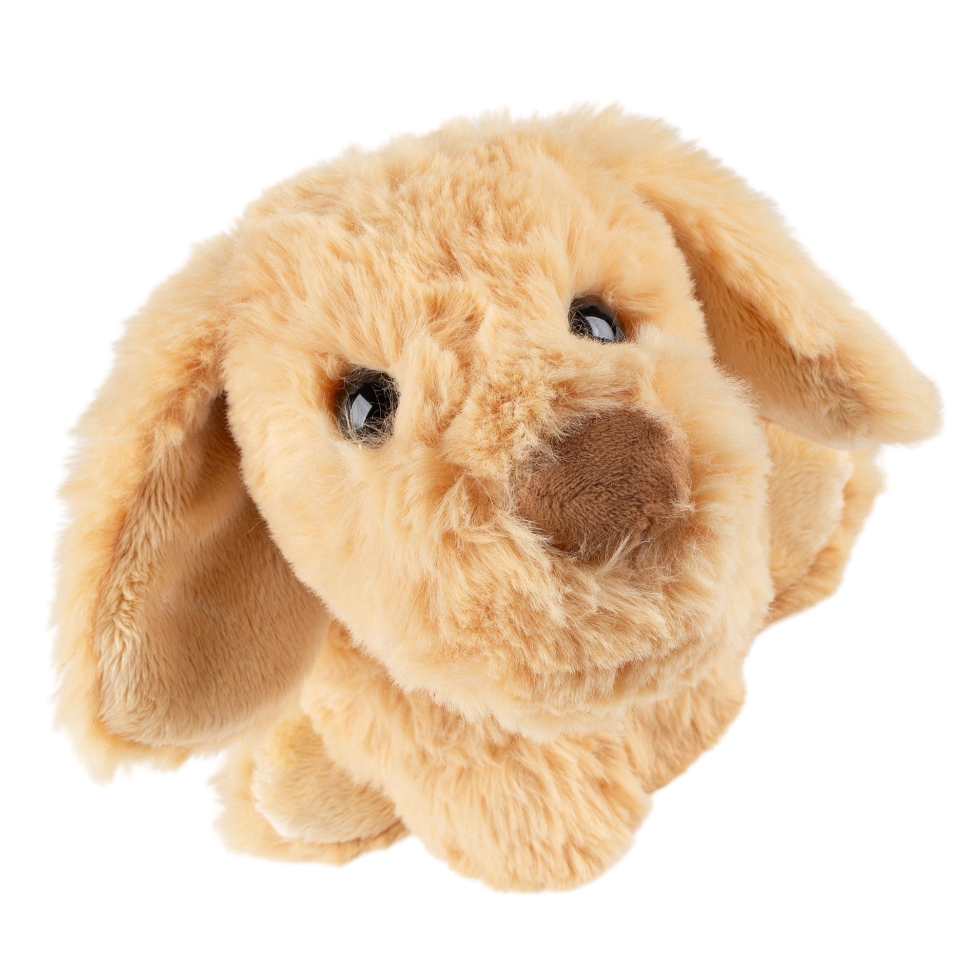 Silky soft plush toy dog, beige