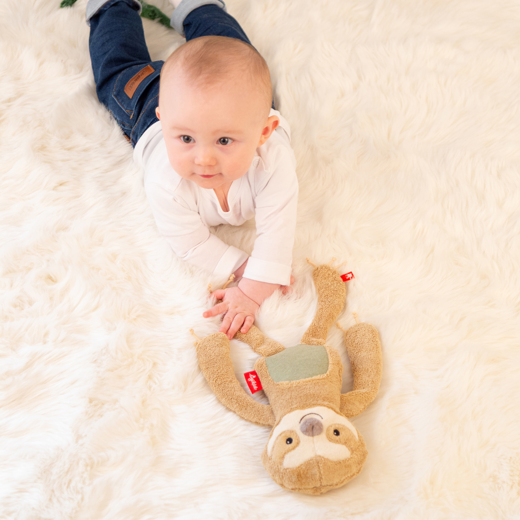 Soft toy sloth, cotton & kapok, Natural Friends