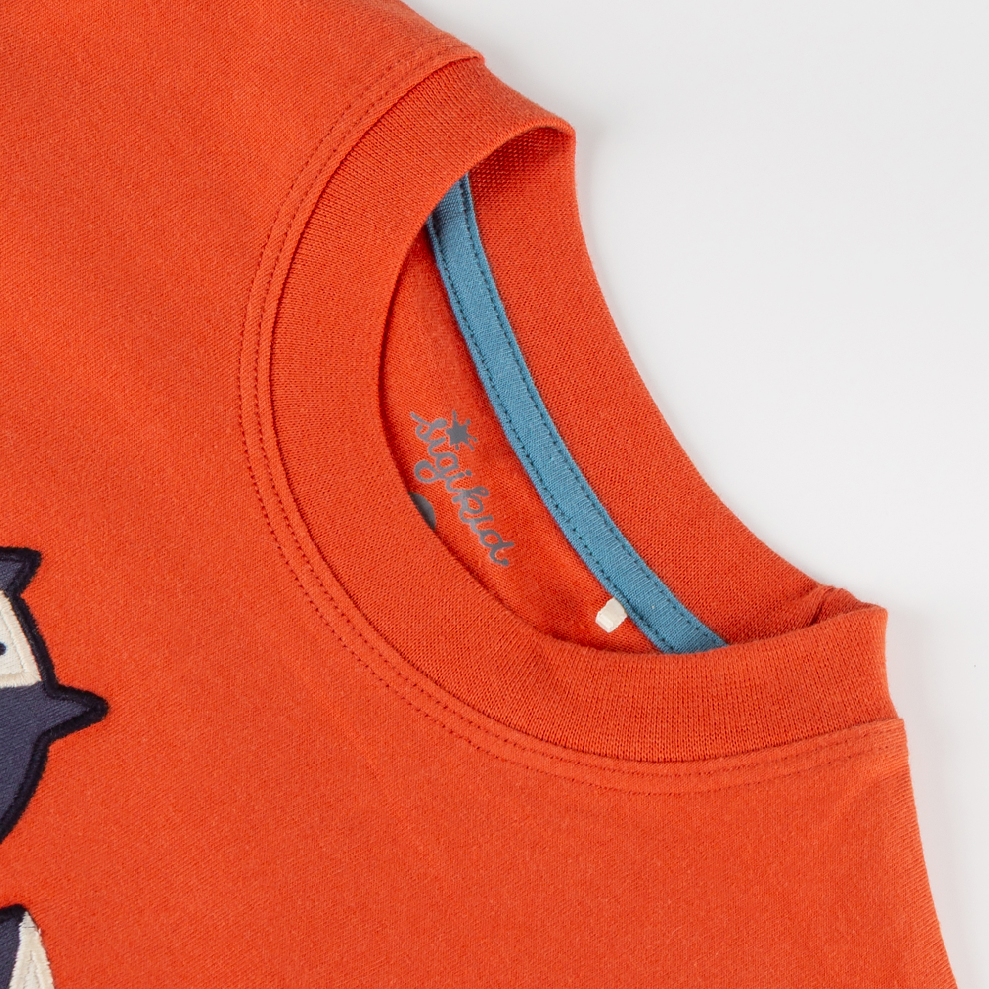 Children's long sleeve Tee badger, ribbed cuffs
