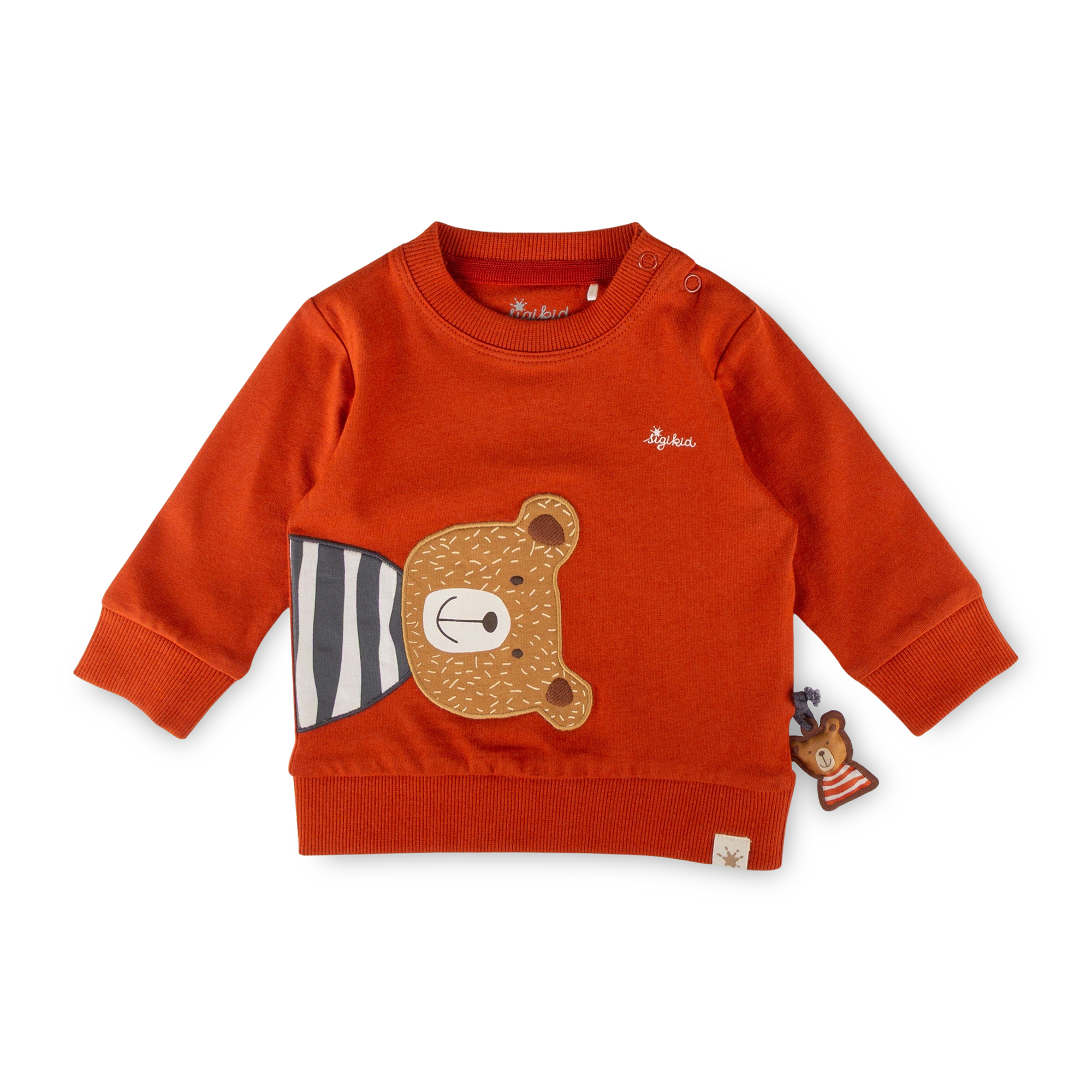 Baby Langarmshirt Winterbär, rot