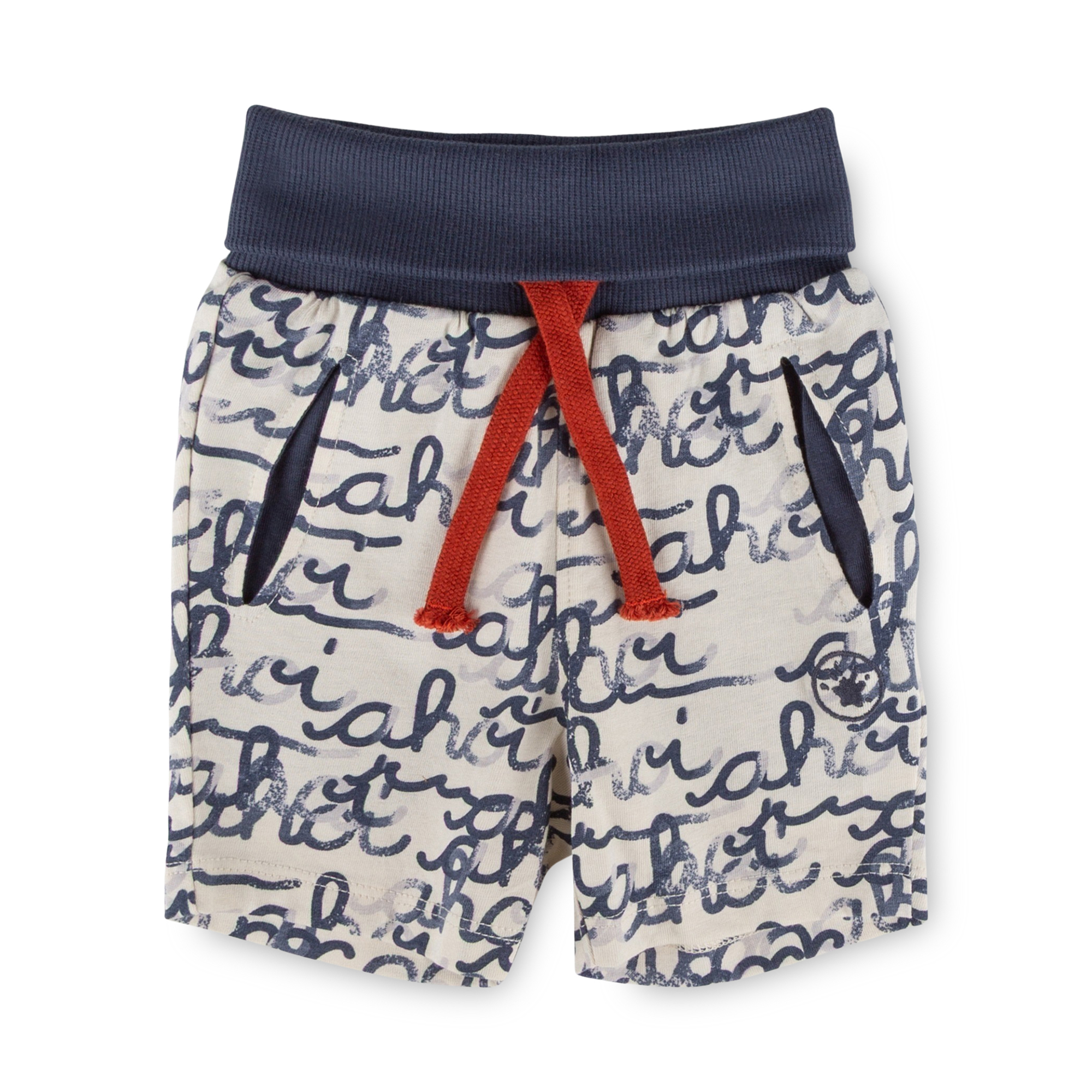 Baby Bermuda mit "Ahoi" Print, weiß
