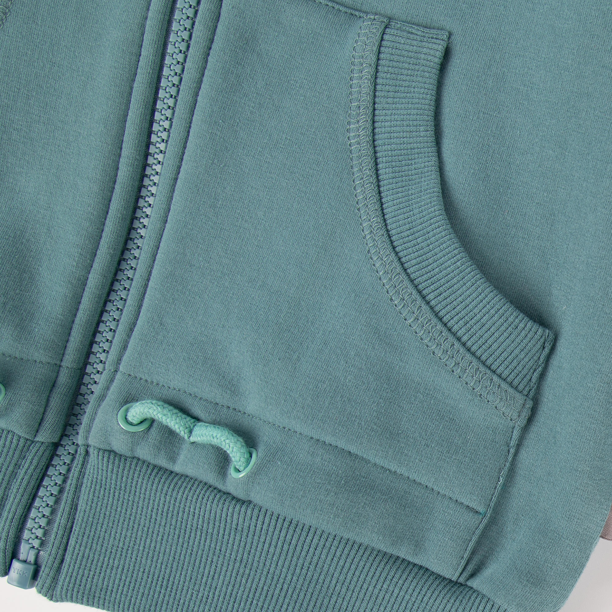 Children's hooded sweat jacket Husky, jade green