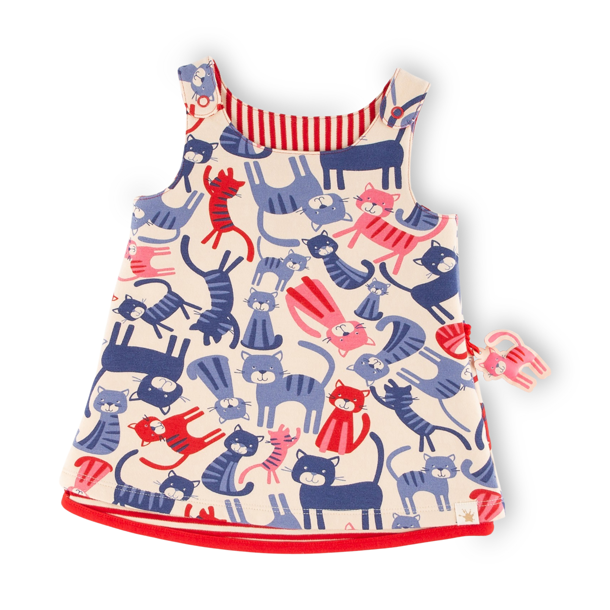 Reversible baby jumper dress Wild Cat