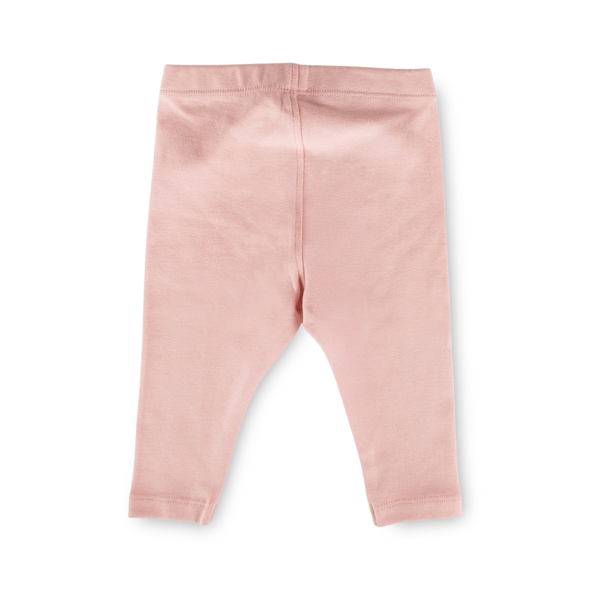 Baby rib knit leggings, pastel pink