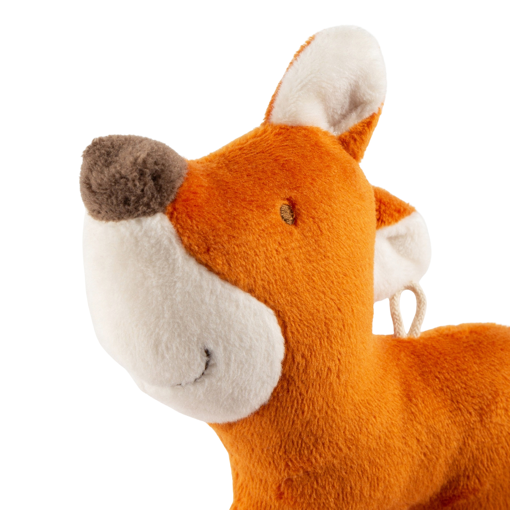 Baby grasping soft toy rattle fox