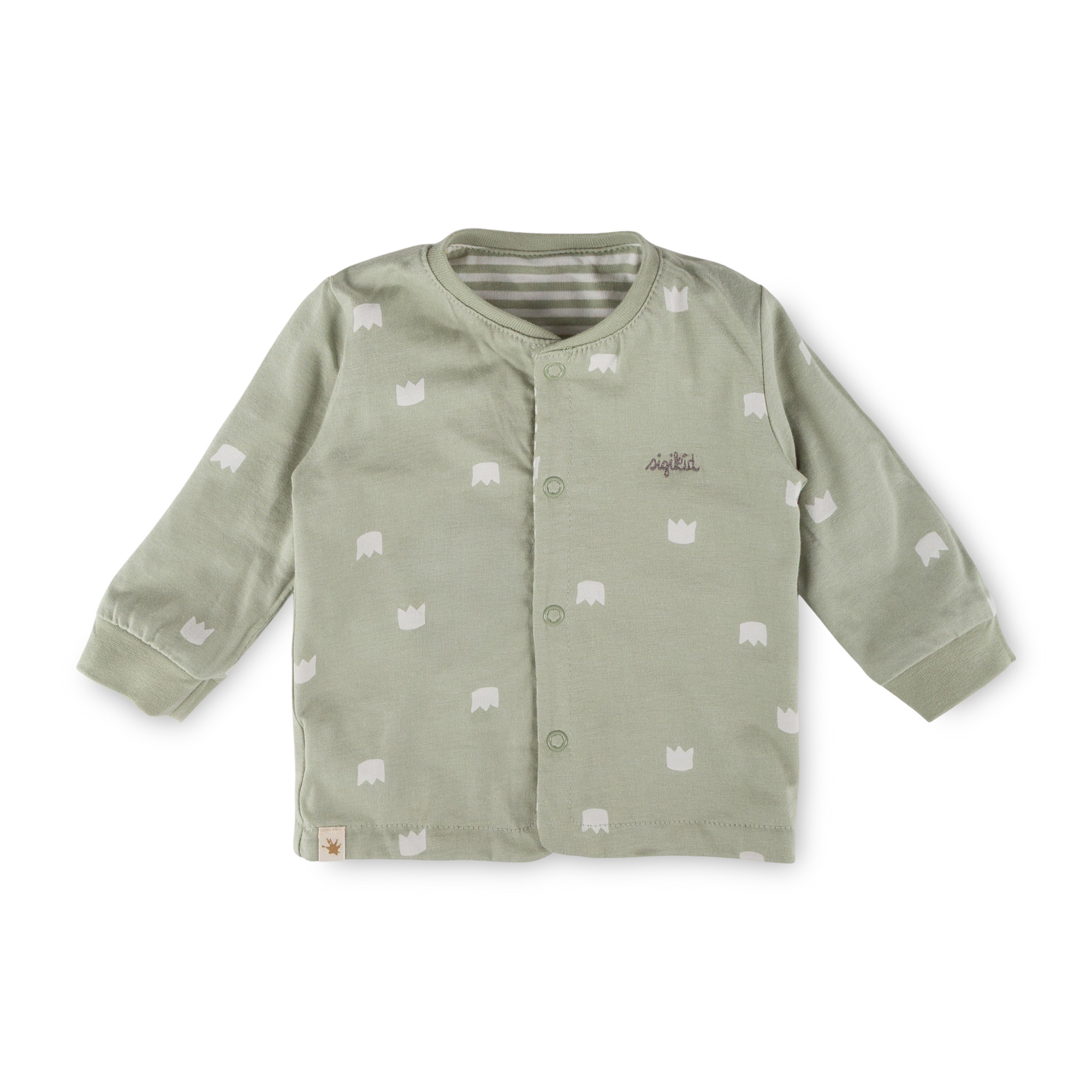Newborn baby jacket mouse, reversible, green