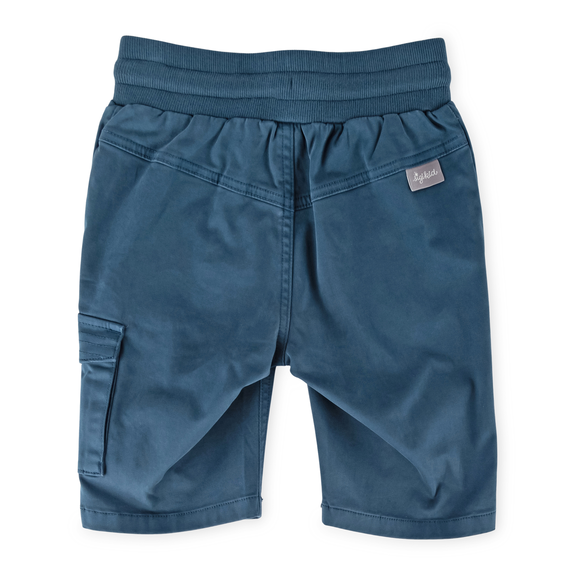 Children's cargo bermuda shorts dark teal blue