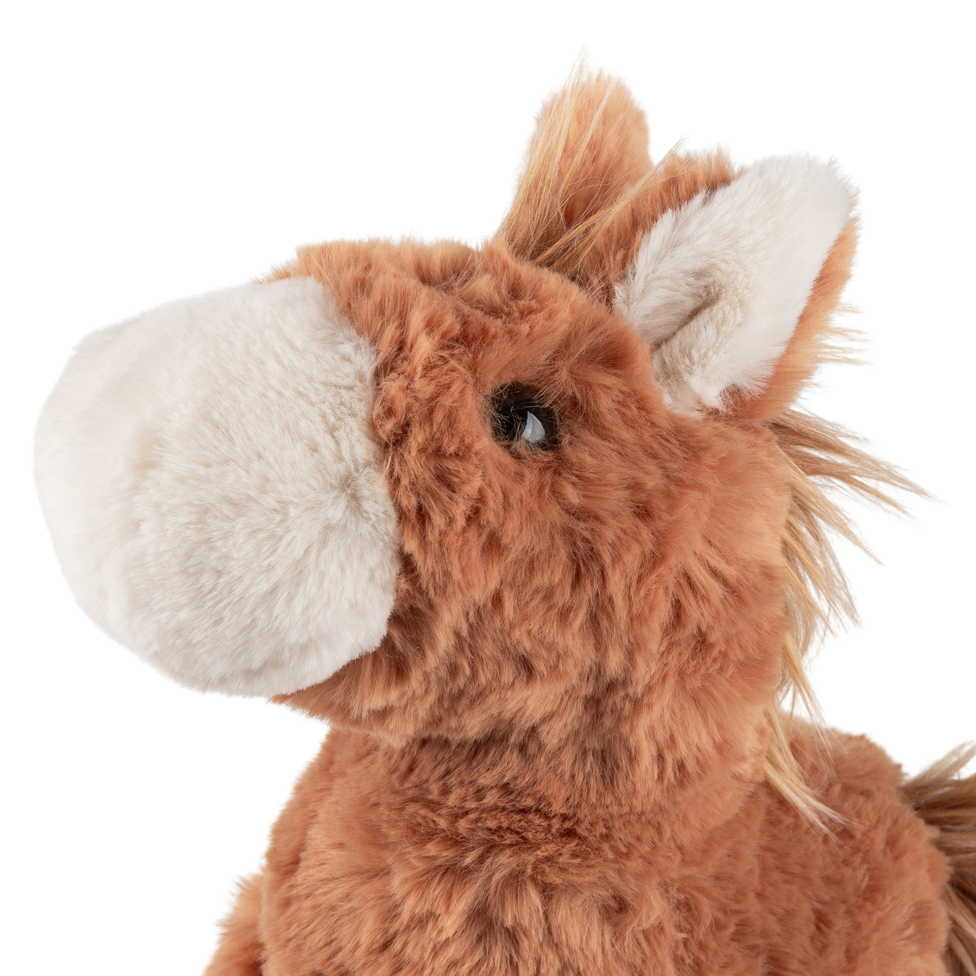 Silky soft plush toy horse, brown
