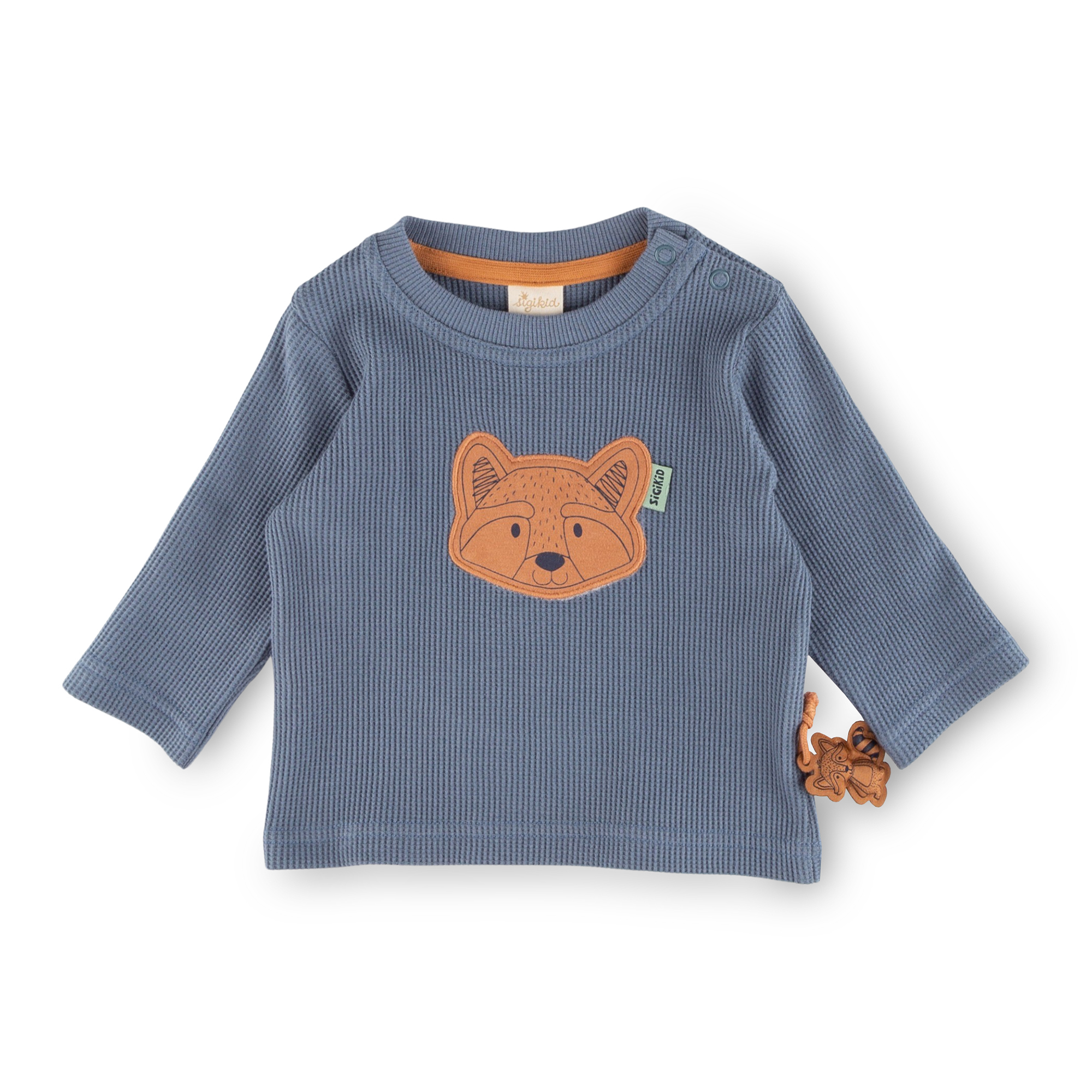 Baby Langarmshirt mit Waschbären Motiv, blau