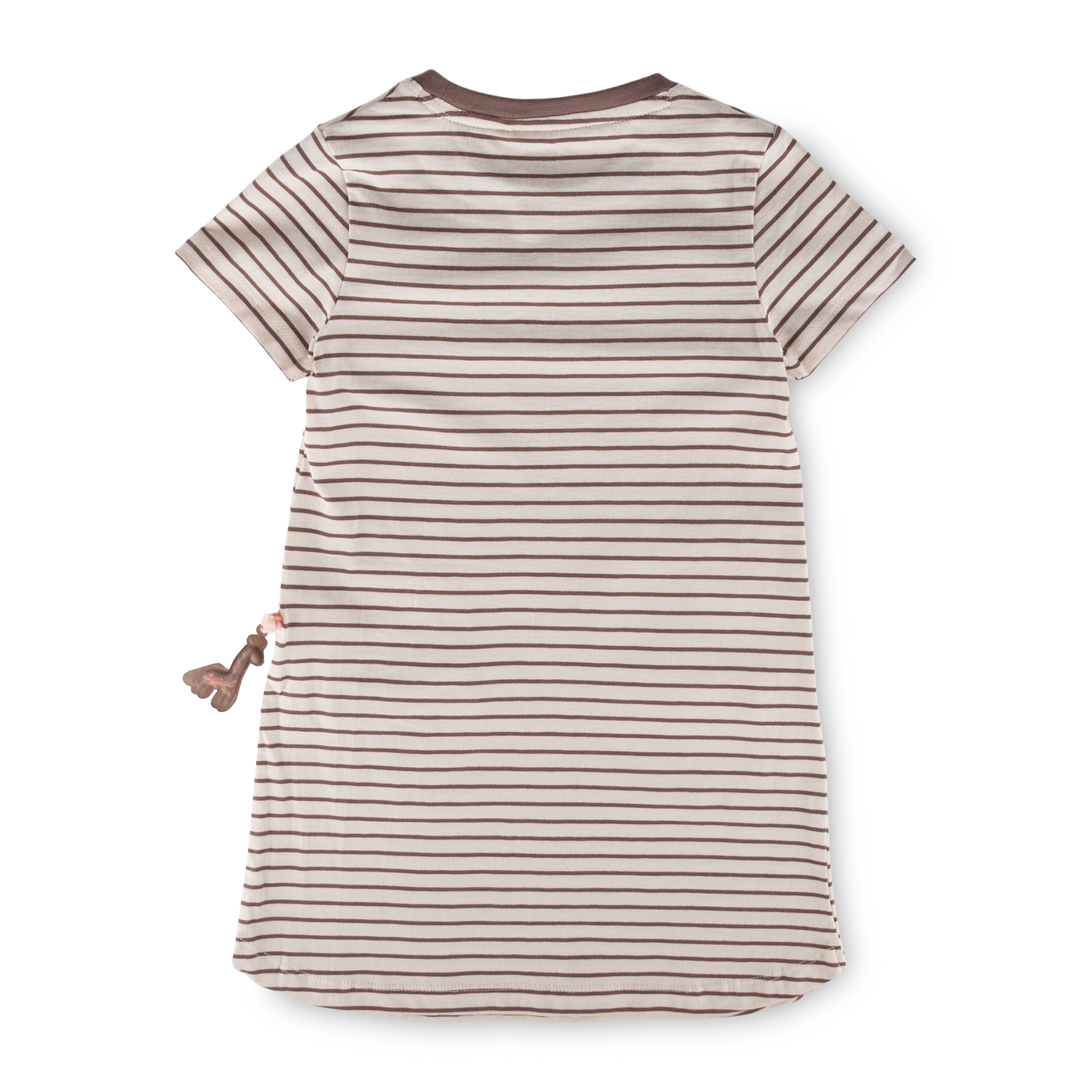 Girls' short-sleeved jersey dress, pockets, Savanne